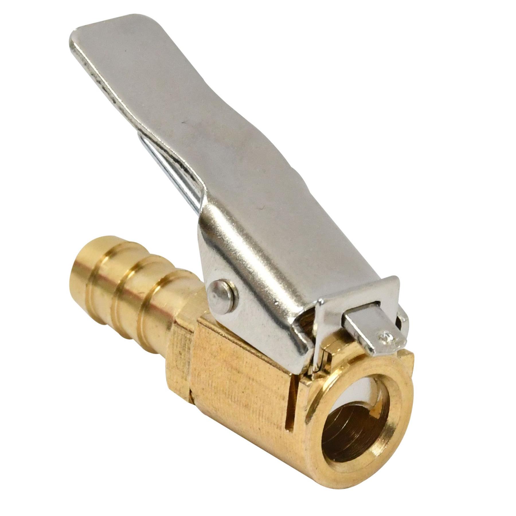 Brass 8mm Car Tyre Inflator Valve Connector Air Chuck Tire Clip Lock-on - Image 9