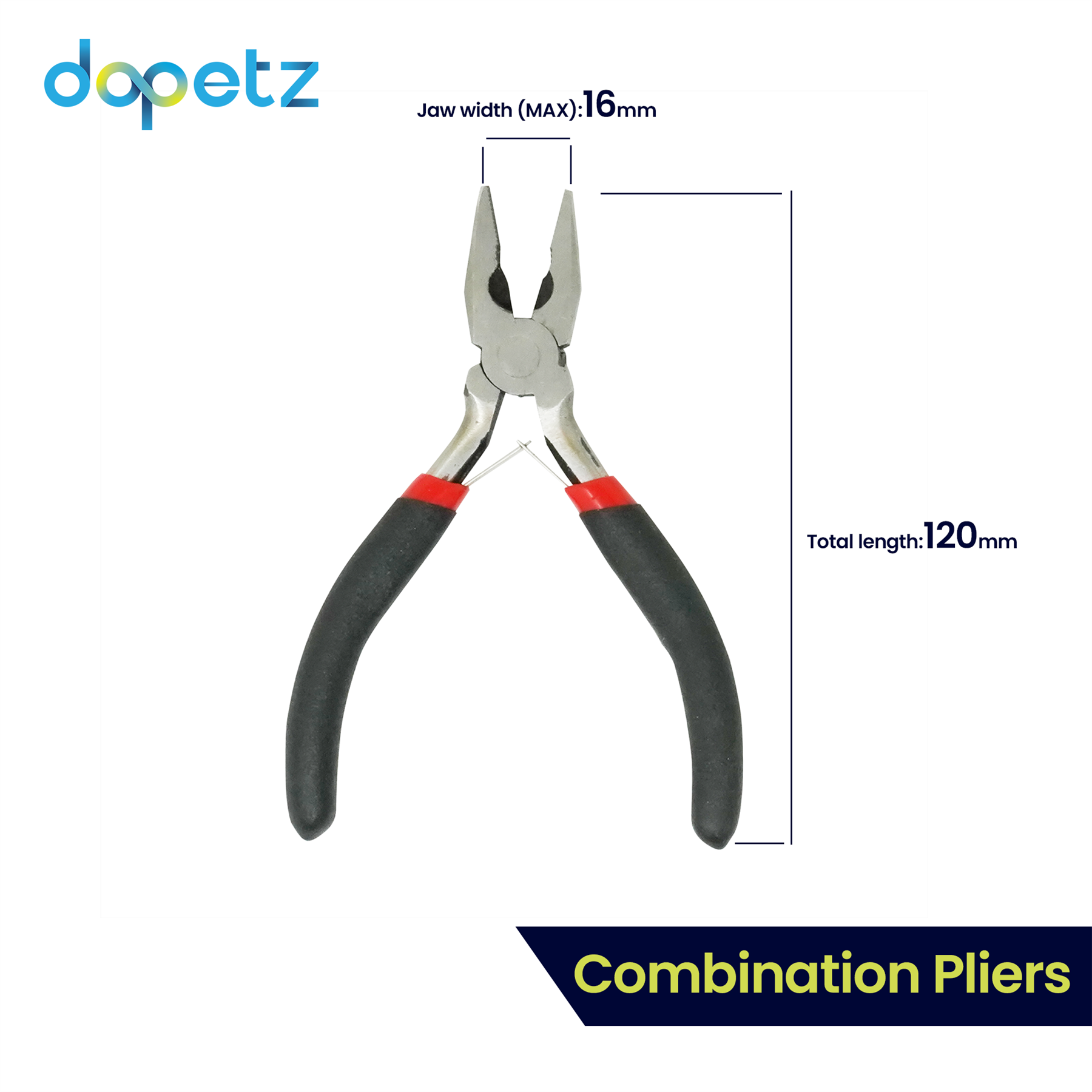 Mini Combination Plier 4.5in Lineman Wire Cutter Soft Grip Hardened Steel Chrome Finish for Electrical - Image 2