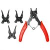 4-Piece Circlip Pliers Set Multi-Function Internal & External Retaining Snap Ring Plier, 4-in-1 Pliers Heads