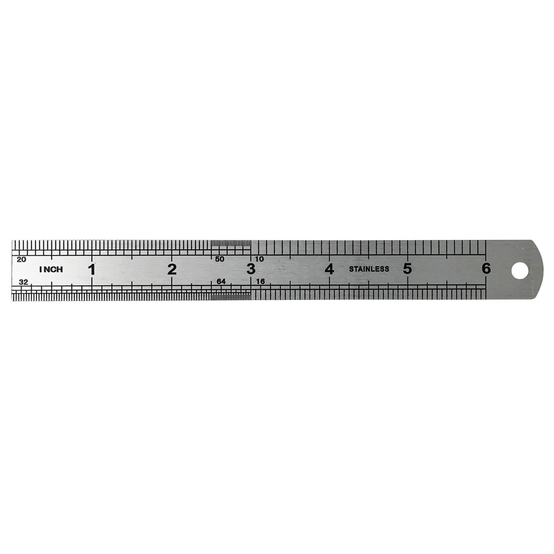 Stainless Steel Metal Ruler 6in 150mm Precision Measuring Tool Dual Metric Imperial Straight Edge - Image 2