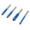 4Pc Flush Trim Router Bit Set Bottom Bearing Pattern Milling Cutter 1/4" Shank