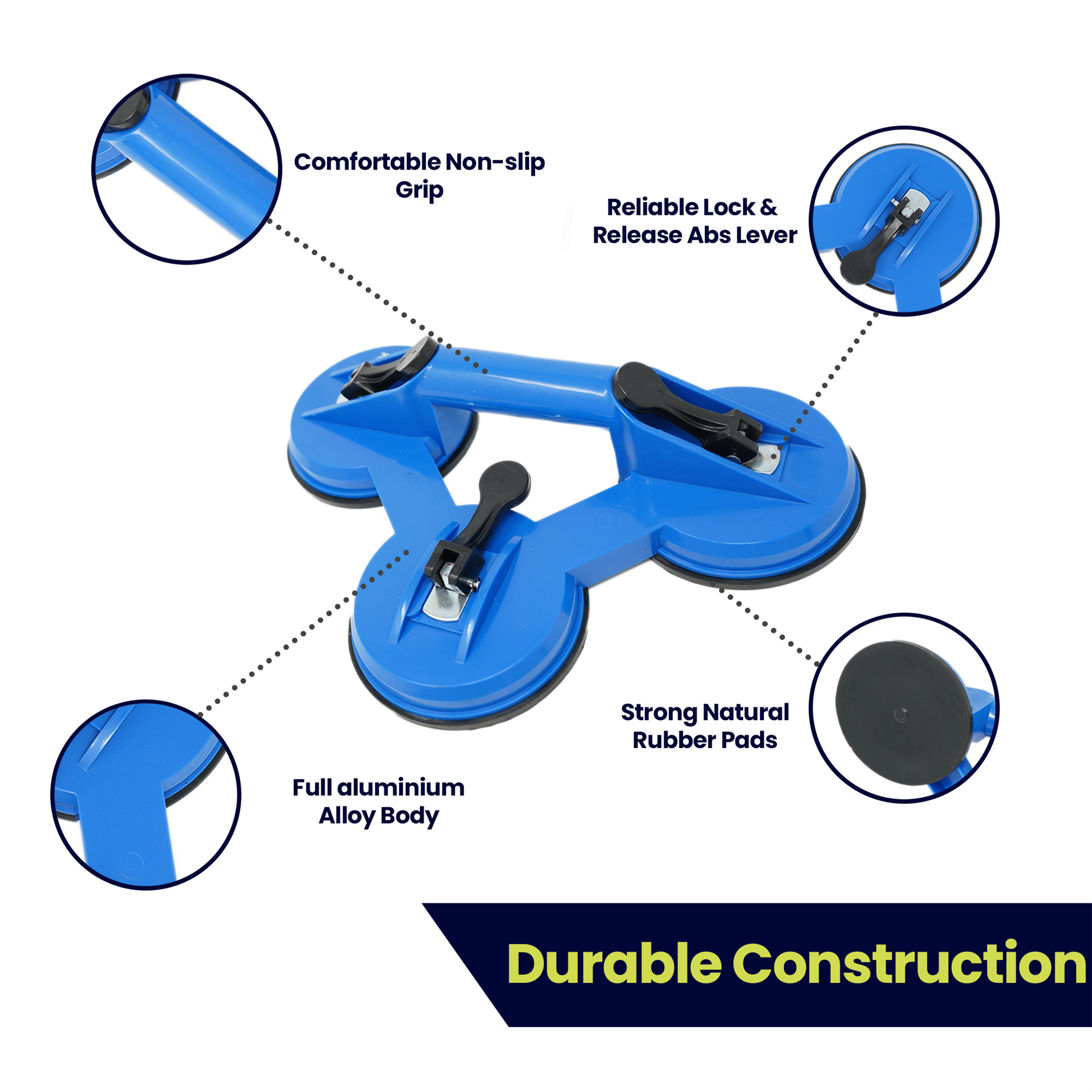 Suction Cup Pad Lifter 100kg Sucker Plate Glass tile Mirror Lifter - Image 3