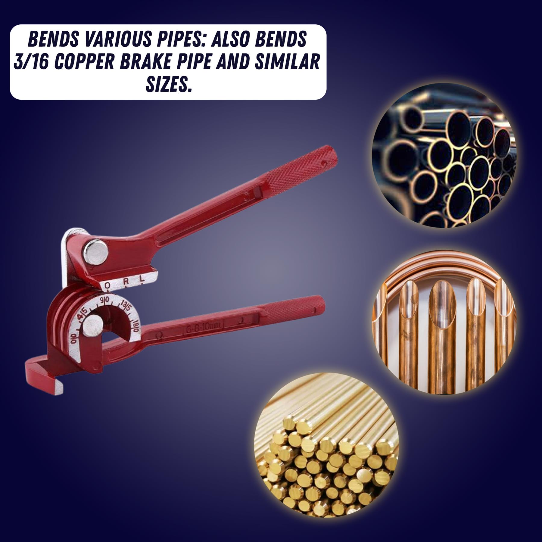 3 in 1 Mini Pipe Bender for 6mm 8mm 10mm Copper Pipe, Durable Plumbing Tool - Image 5