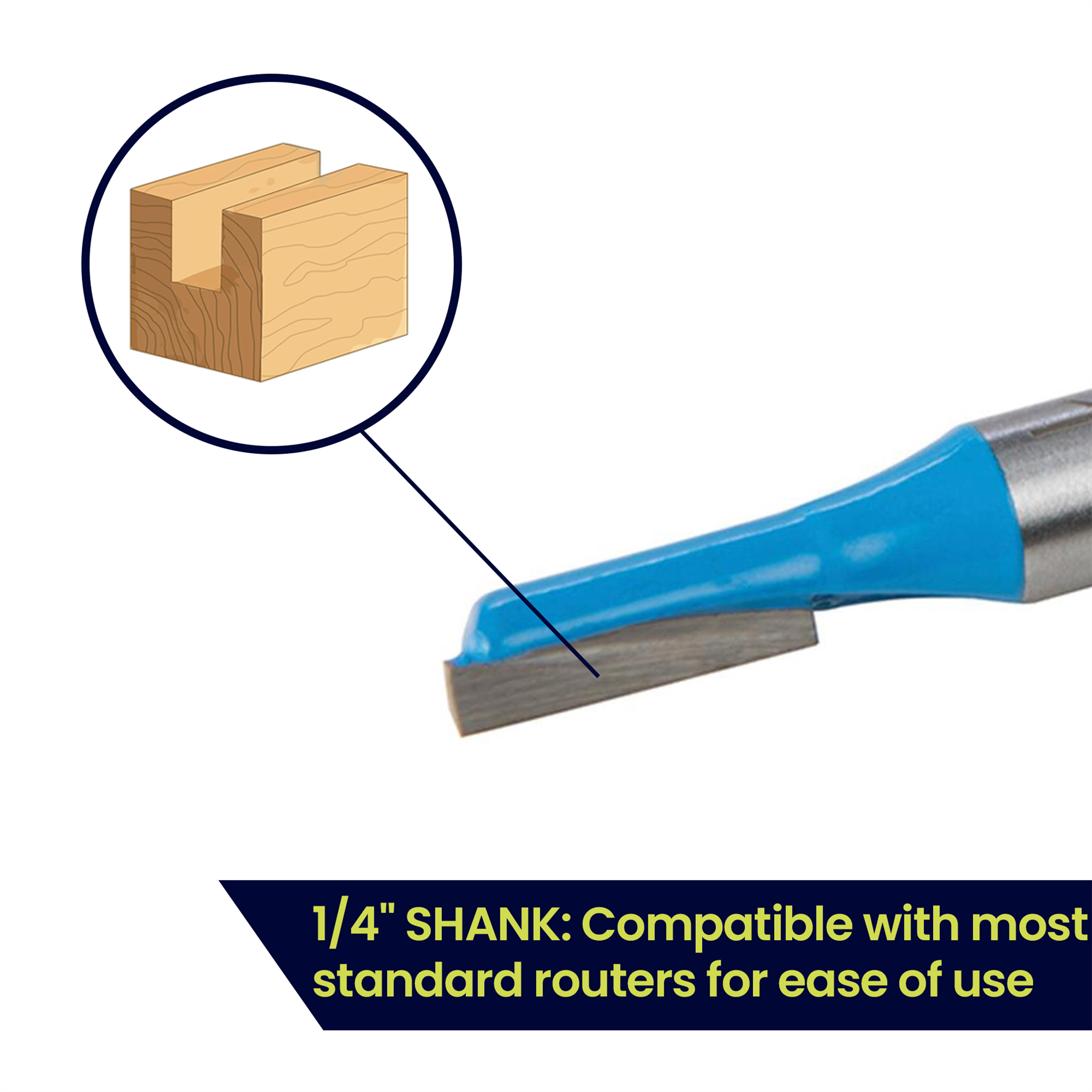 1/4" Shank TCT Wood Router Cutter 5x12mm Twin Flute Smooth Finish Rust-Resistant Bit - Image 3