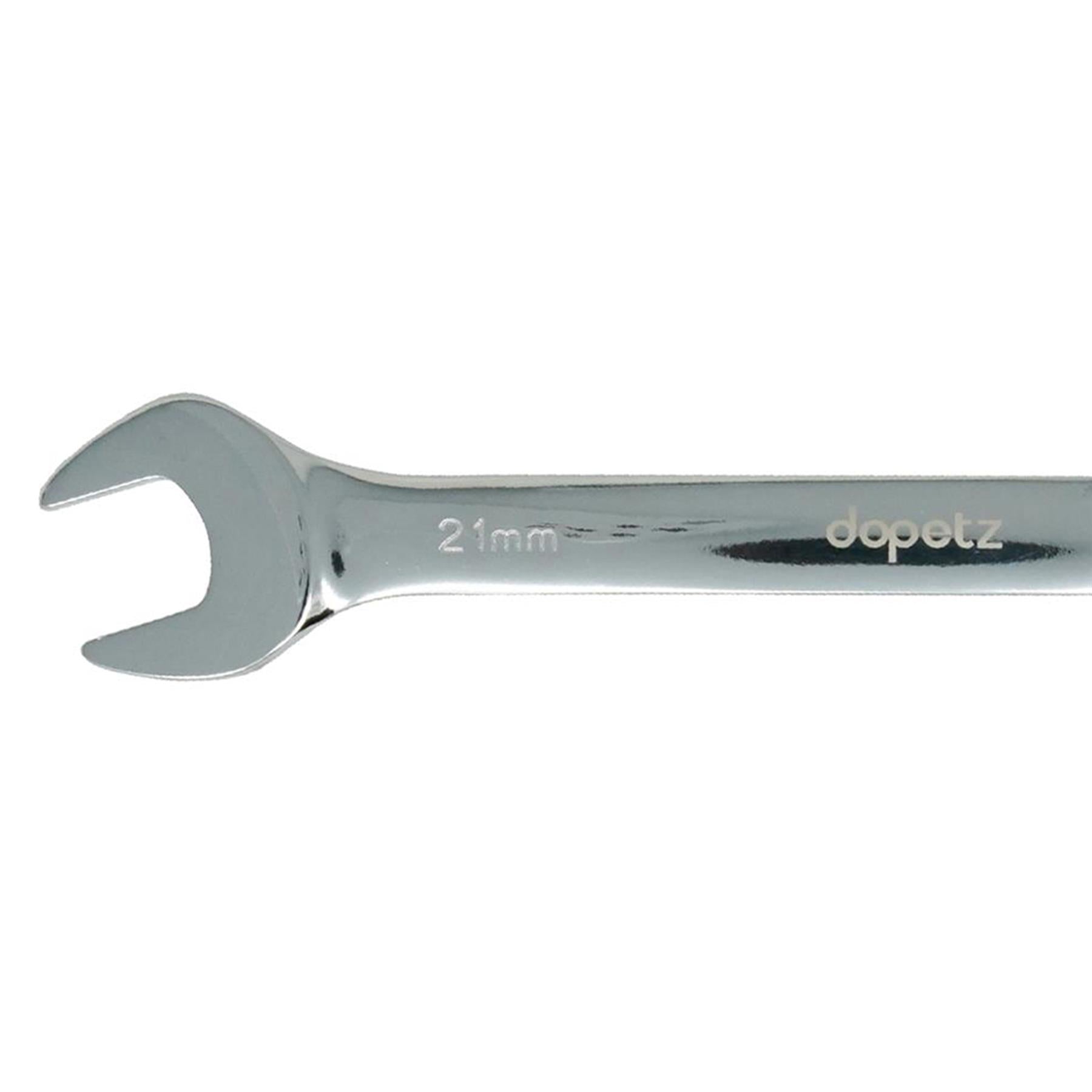 Fixed Head Ratchet Spanner 21mm Chrome Vanadium Steel Combination Wrench Open End Metric Spanner - Image 10