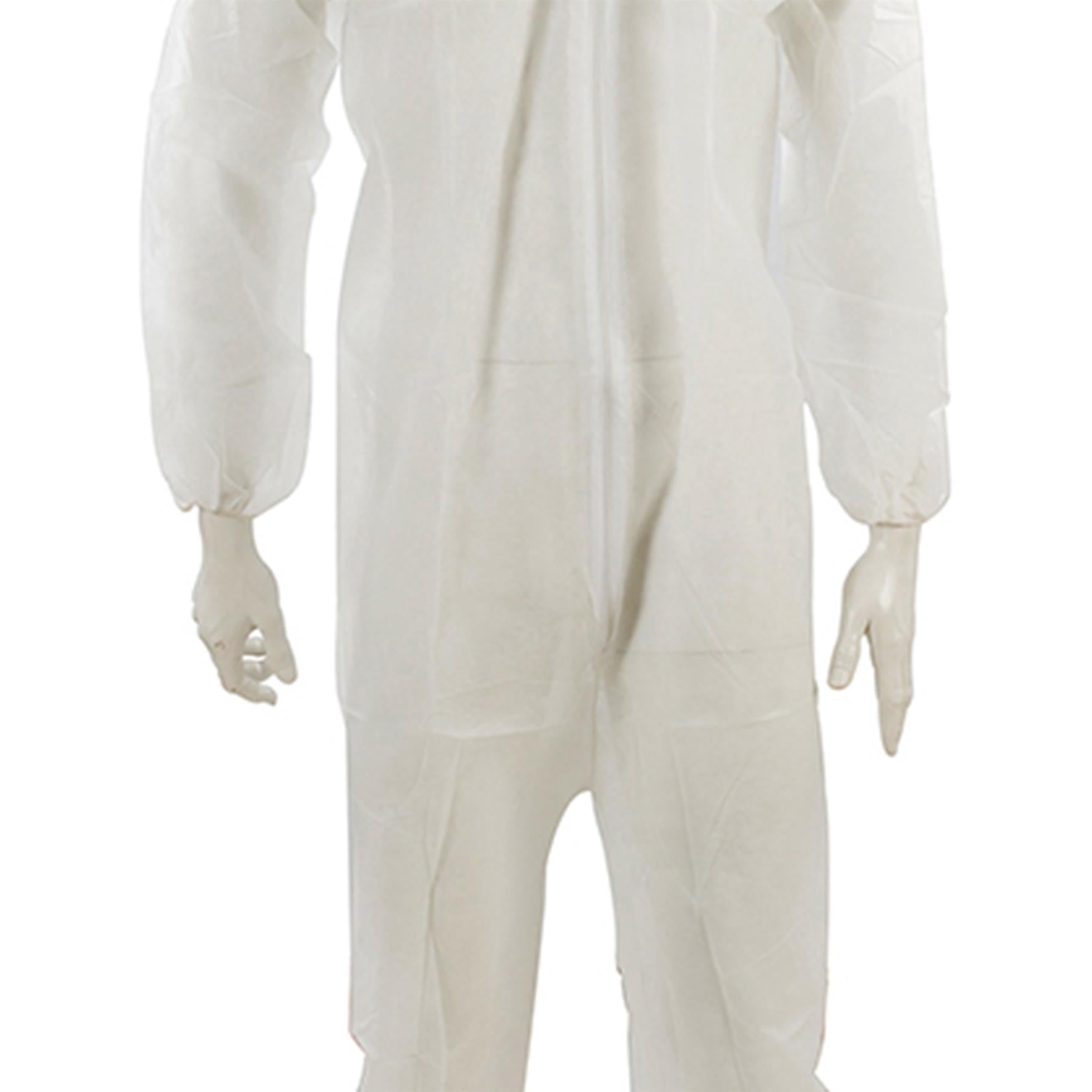 Disposable Paper Suit Protective Overall Coveralls Large 175cm 69" New - Image 11