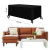 Outdoor Garden Furniture Cover 420D Oxford Fabric Water Repellent Windproof UV Resistant Black 315x160x74cm