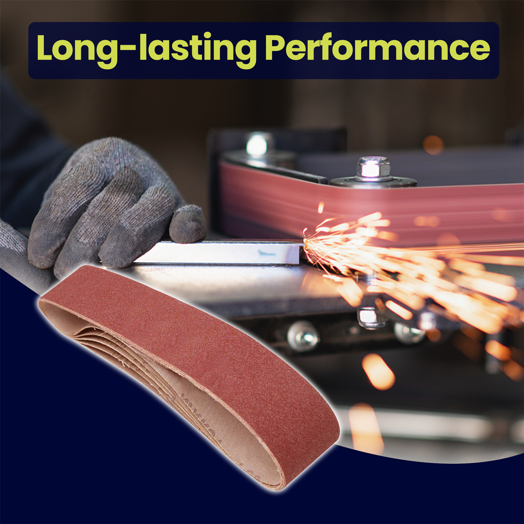 5 Pack Sanding Belts 50 x 686mm (80 Grit) Coarse Sander Sheets Sanding Belts - Image 13