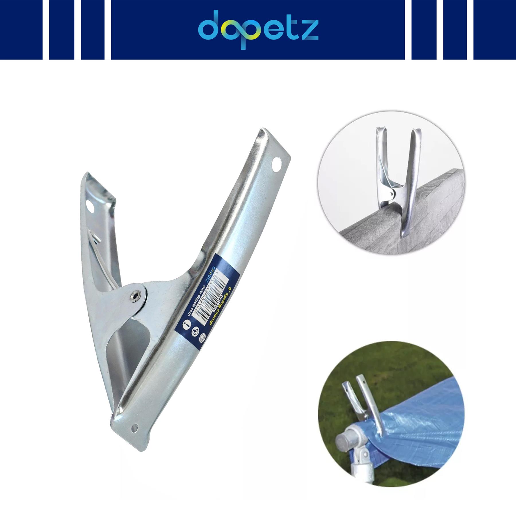 MARKET STALL SPRING CLAMPS 6" Large Metal Heavy Duty Clip Fix Tarpaulin Sheet - Image 7