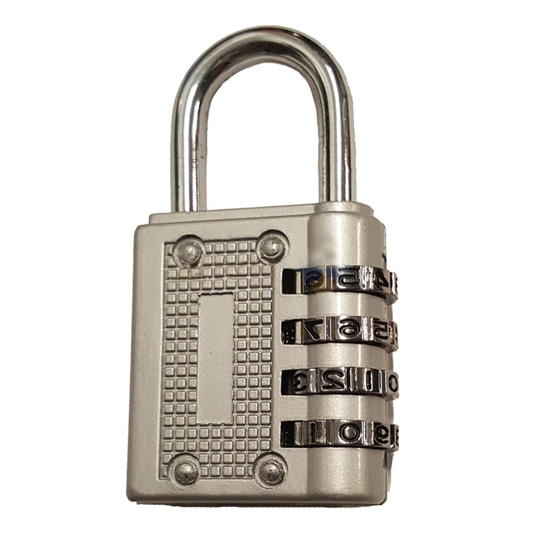 4 Digit Combination Padlock Heavy Duty Outdoor Lock Gym Travel Luggage Locker Grey - Image 5