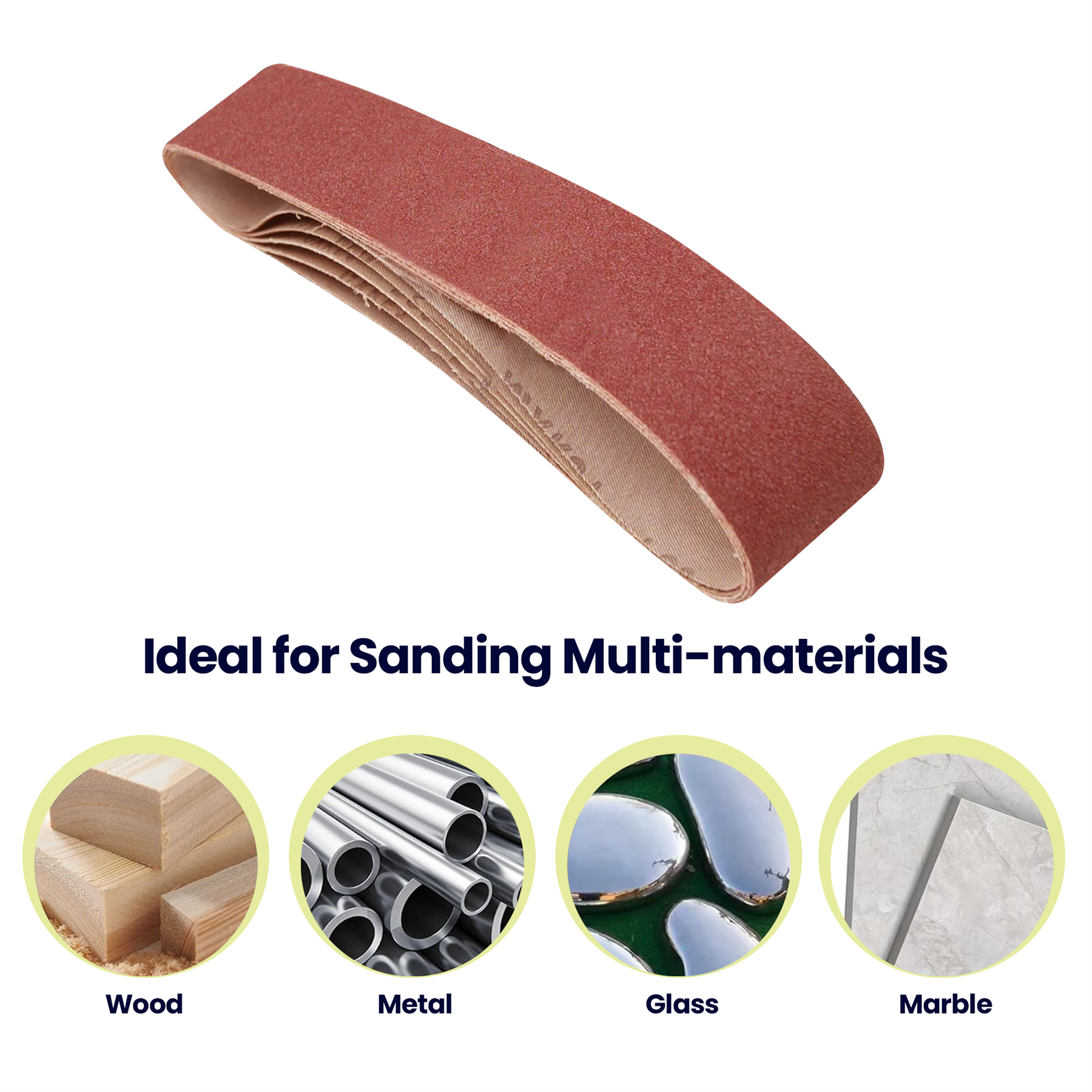 5 Pack Sanding Belts 50 x 686mm (80 Grit) Coarse Sander Sheets Sanding Belts - Image 18