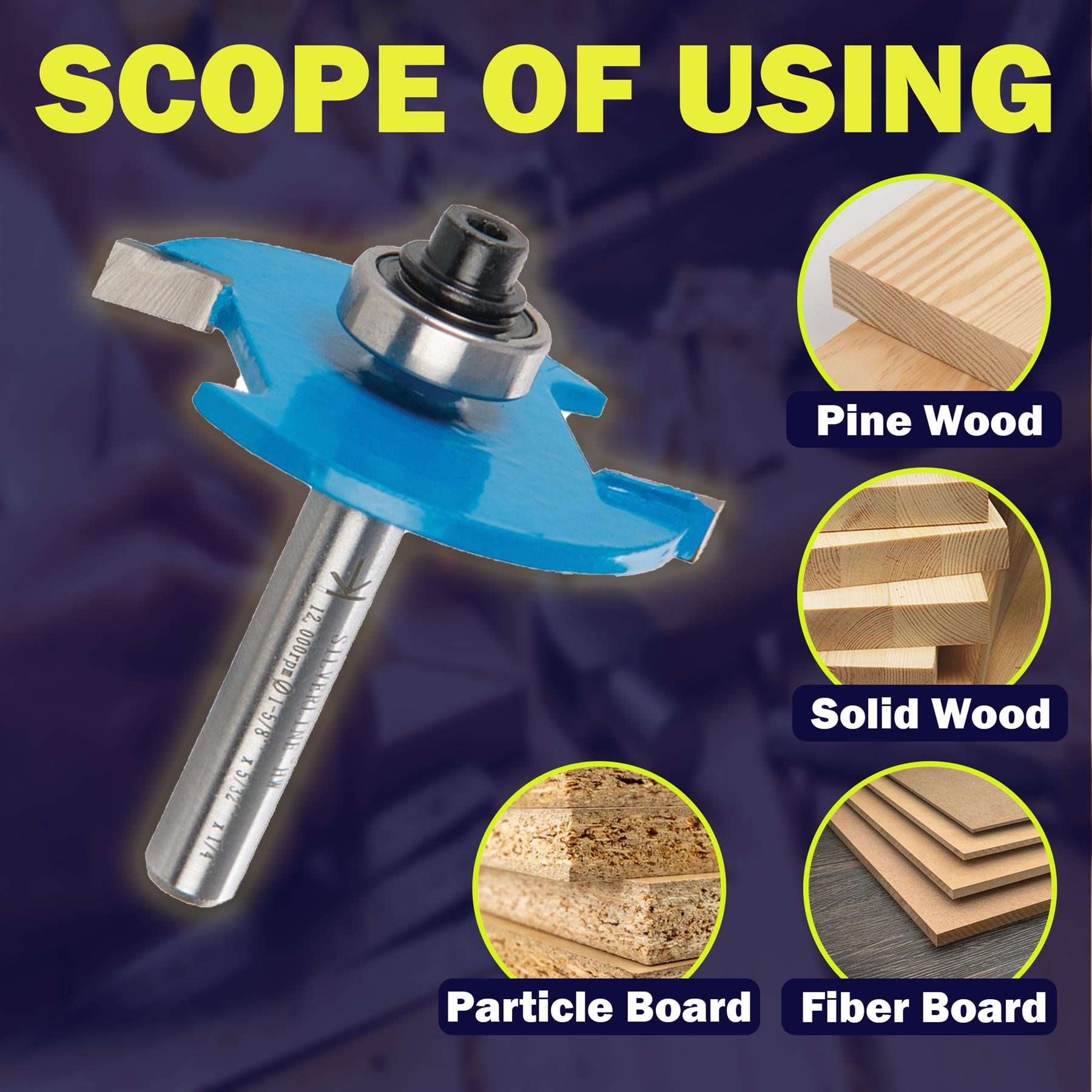 Biscuit Router Bit 1/4" Shank Groove Joint No. 10 & 20 Cutter TCT Biscuit Joiner - Image 4