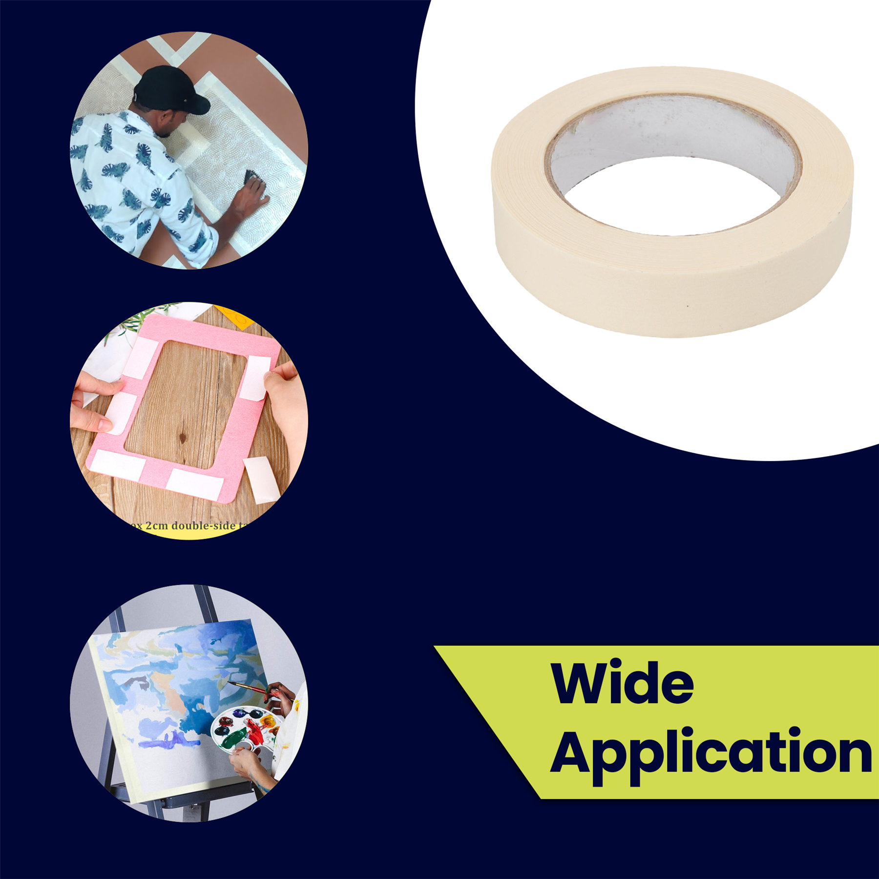 Masking Tape 25mm x 40M Paint Decorate Craft Low Tack Multi-Purpose DIY 1PC - Image 4