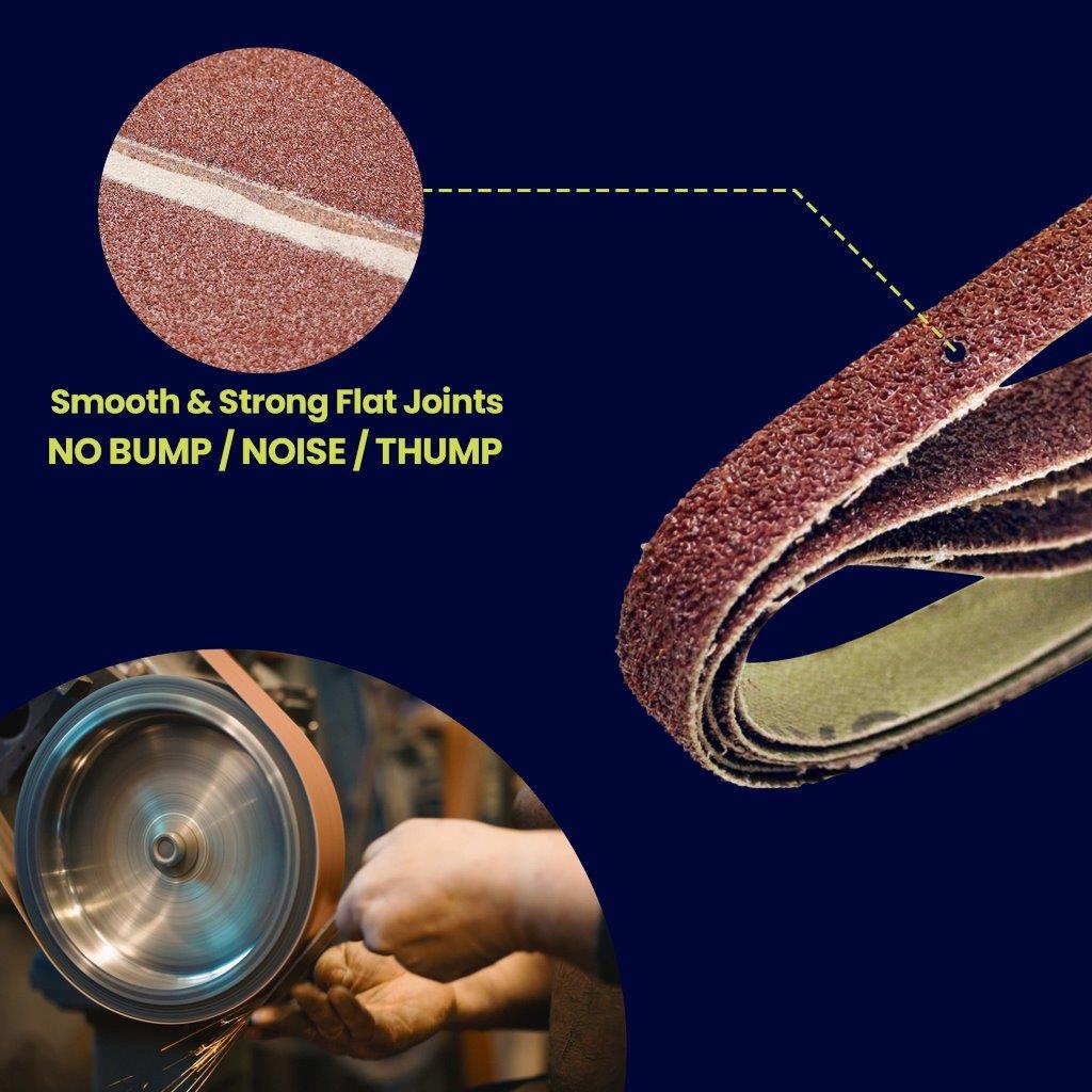 5 Pack Sanding Belts 330mm x 10mm (40 Grit) Coarse Sander Sheets Sanding Belts - Image 5