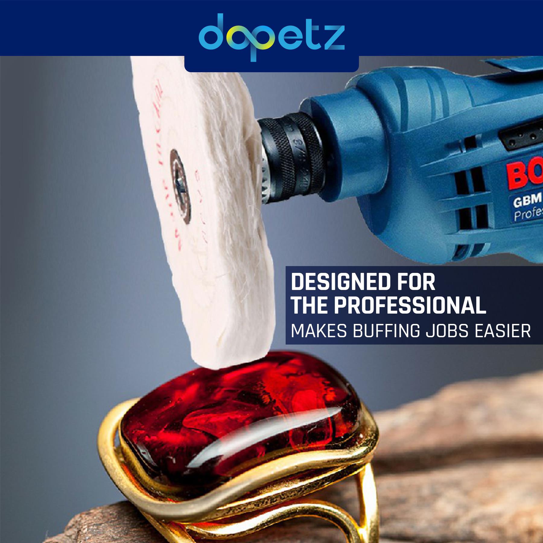 6'' Polishing Wheel 150mm Cotton Buffing Wheel 1/2'' Arbor for Bench Grinder Wood Metal Jewelry - Image 4