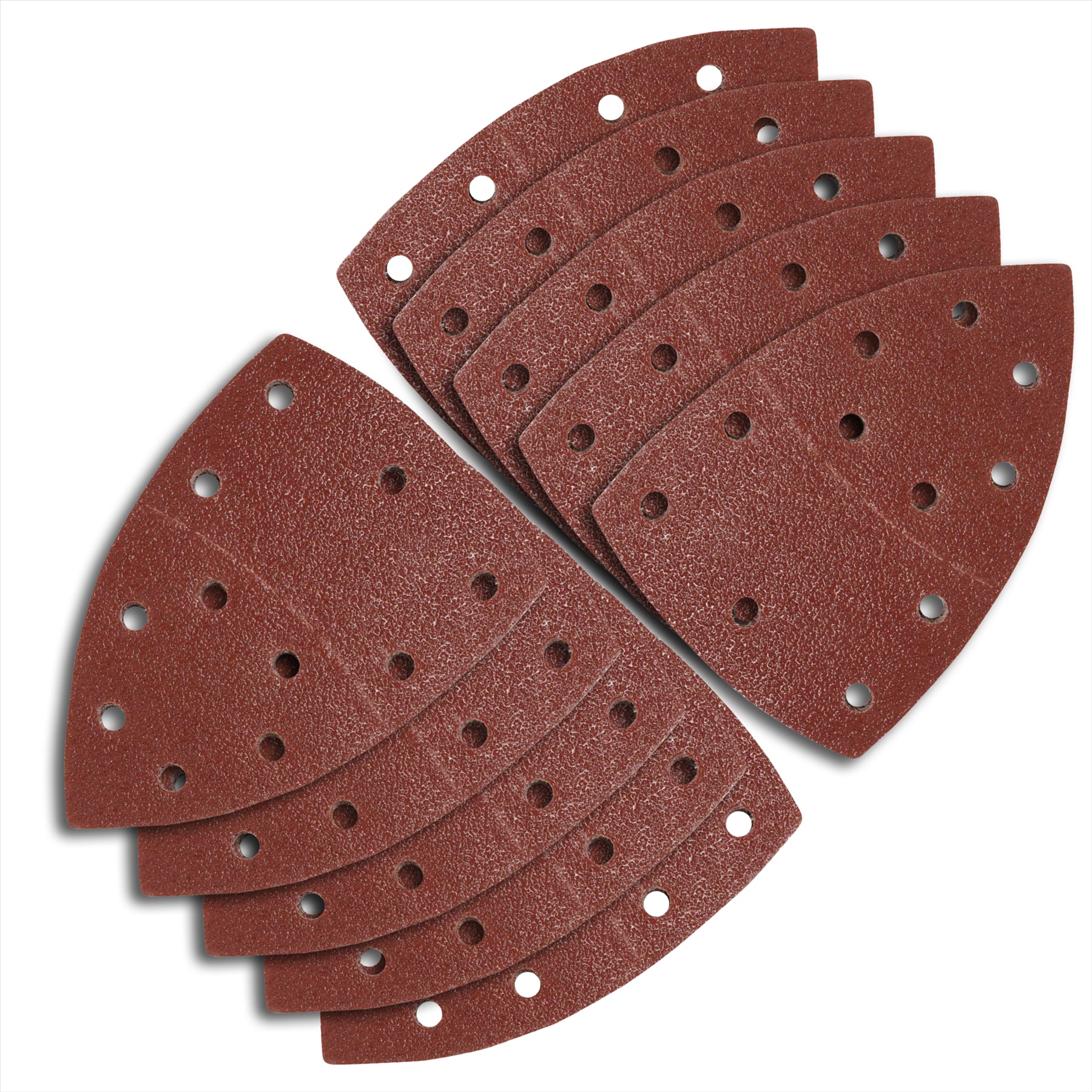 Mouse Sanding Pads 10pcs 102x62mm 93mm 60 Grit Triangle Sandpaper Hook Loop 11 Hole Bosch - Image 8