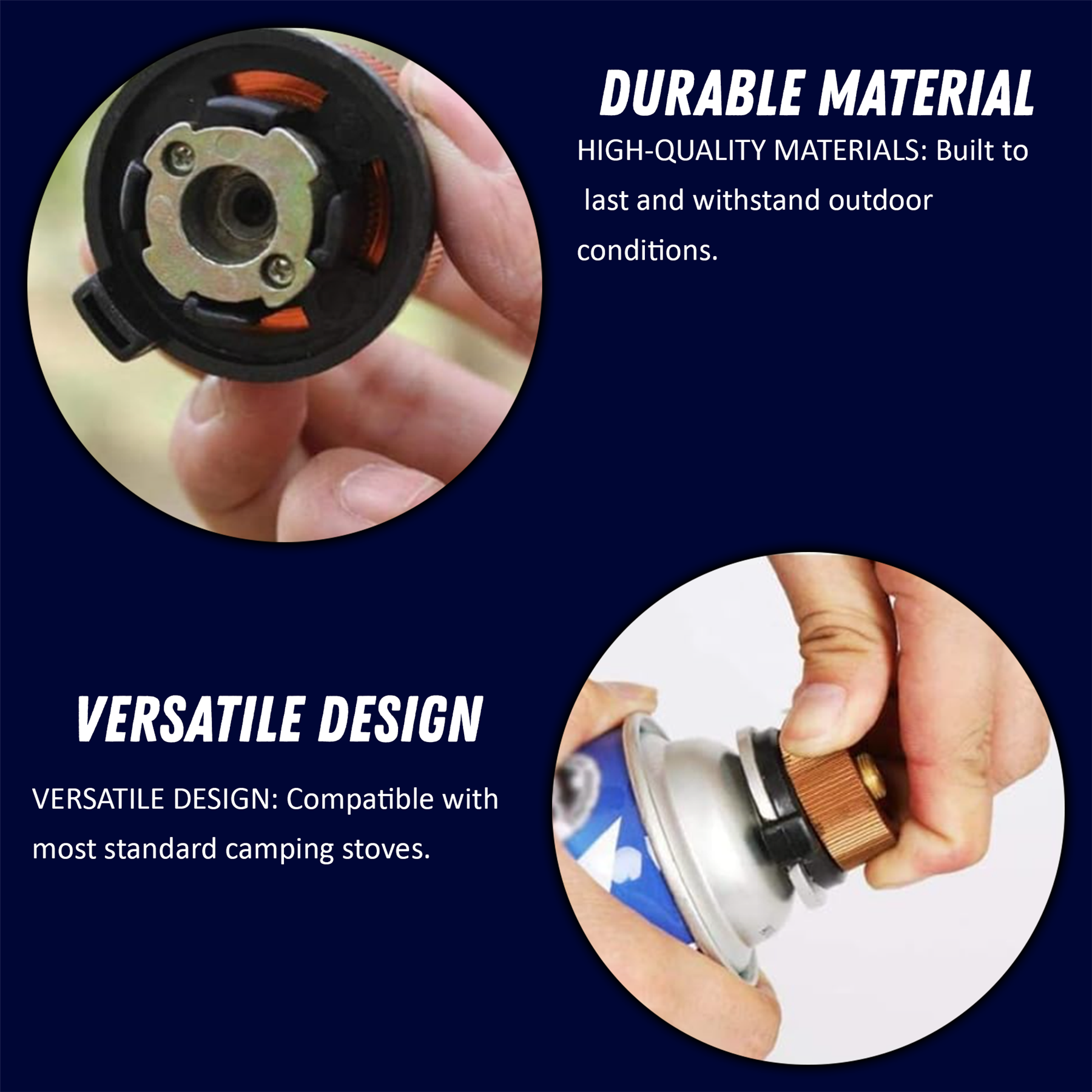 Camping Stove Butane Gas Adapter Convert Fuel Canister Head for Long Gas Tank - Image 2
