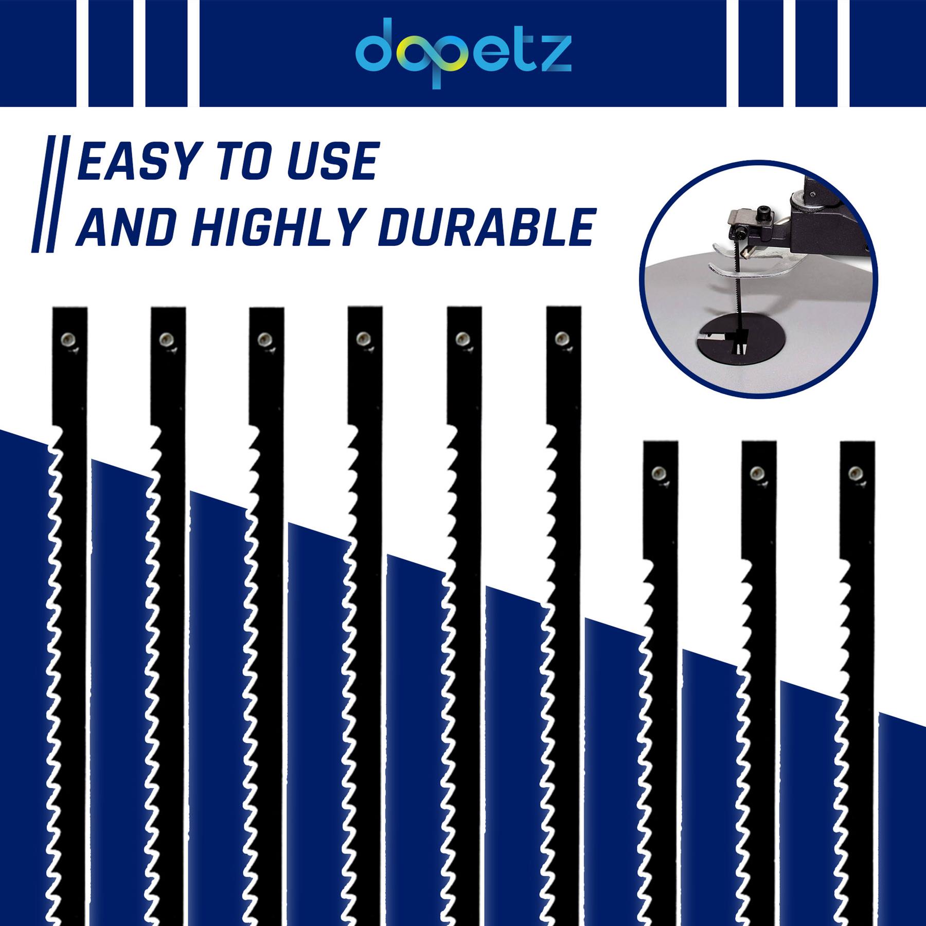 Pack of 10 Scroll Saw Blades 24 TPI - 130mm Pin End Blades for Cutting Plastic, Wood, Metal - Image 4