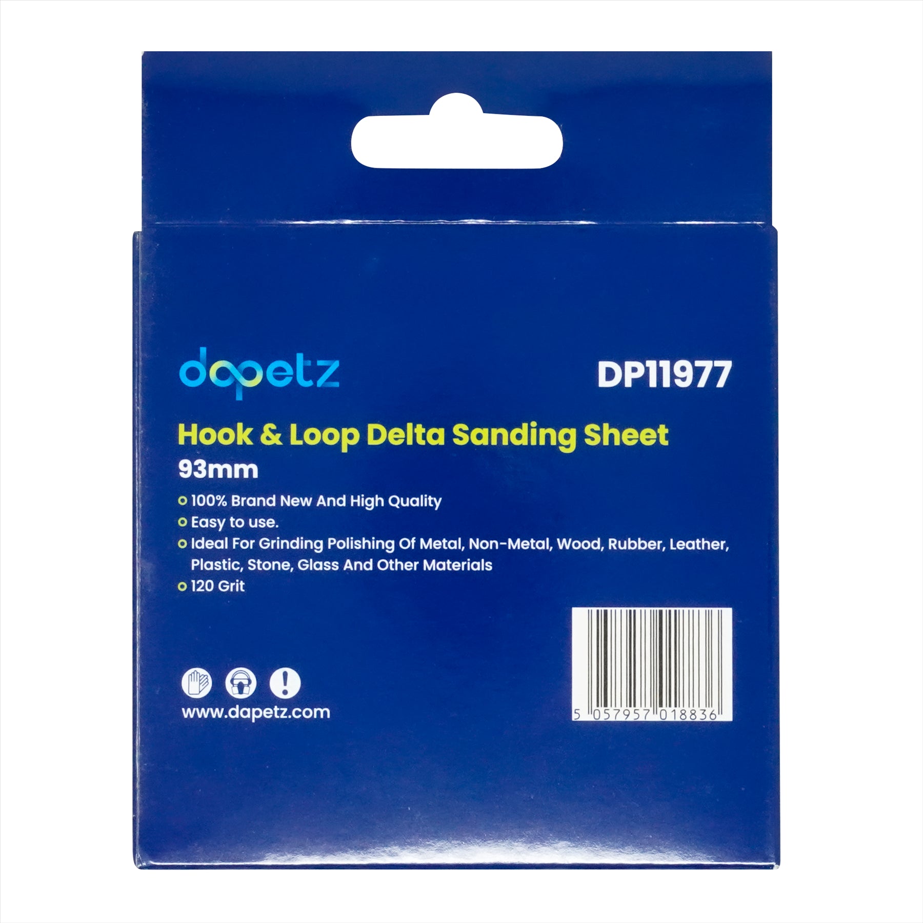 Palm Sander Pads Detail Palm Sanding Pads Triangle Sheets 120 Grit (Pack of 5) - Image 4