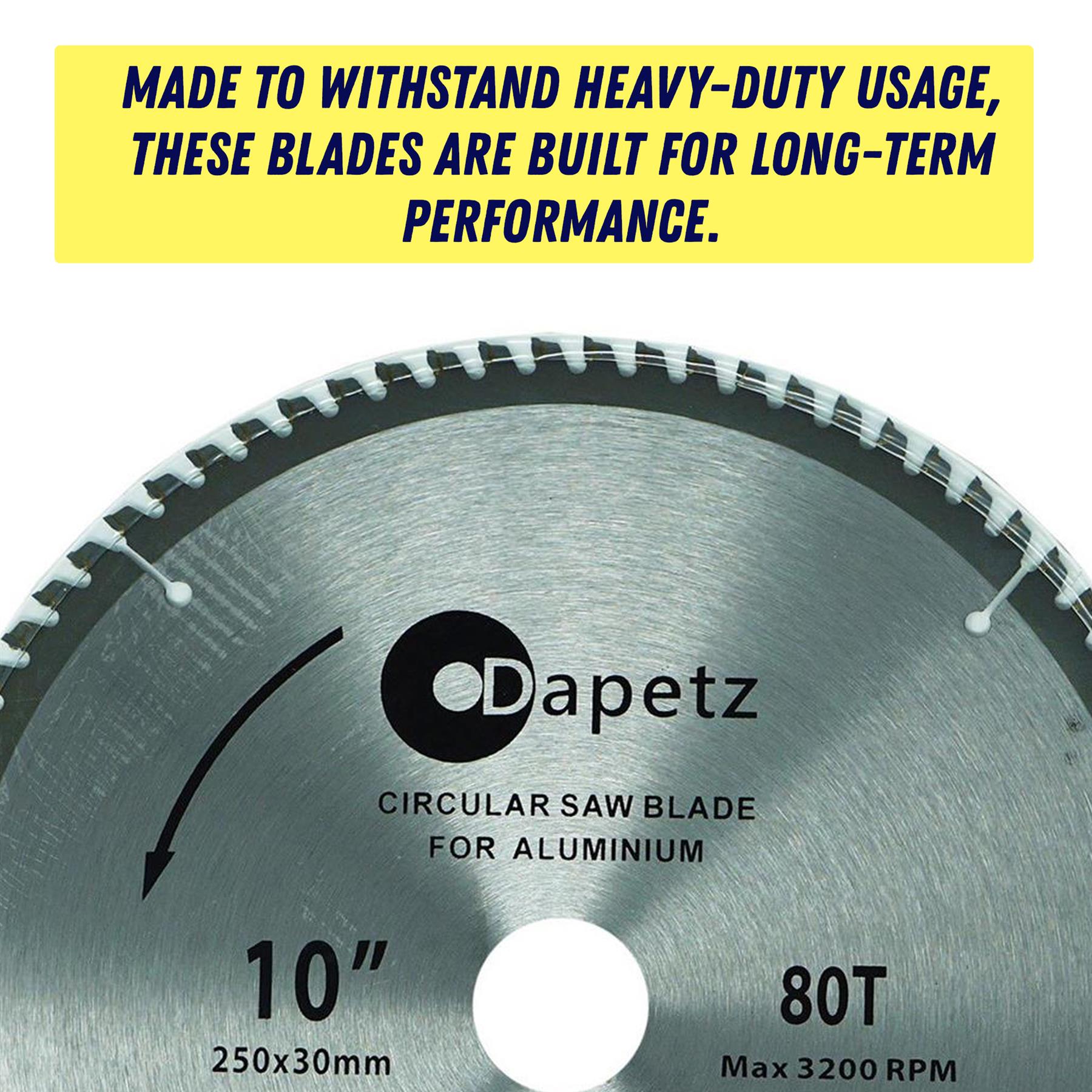 250mm (10") 80 Teeth Aluminium Circular Saw Blade 30mm Bore 25mm Rings Mitre - Image 4