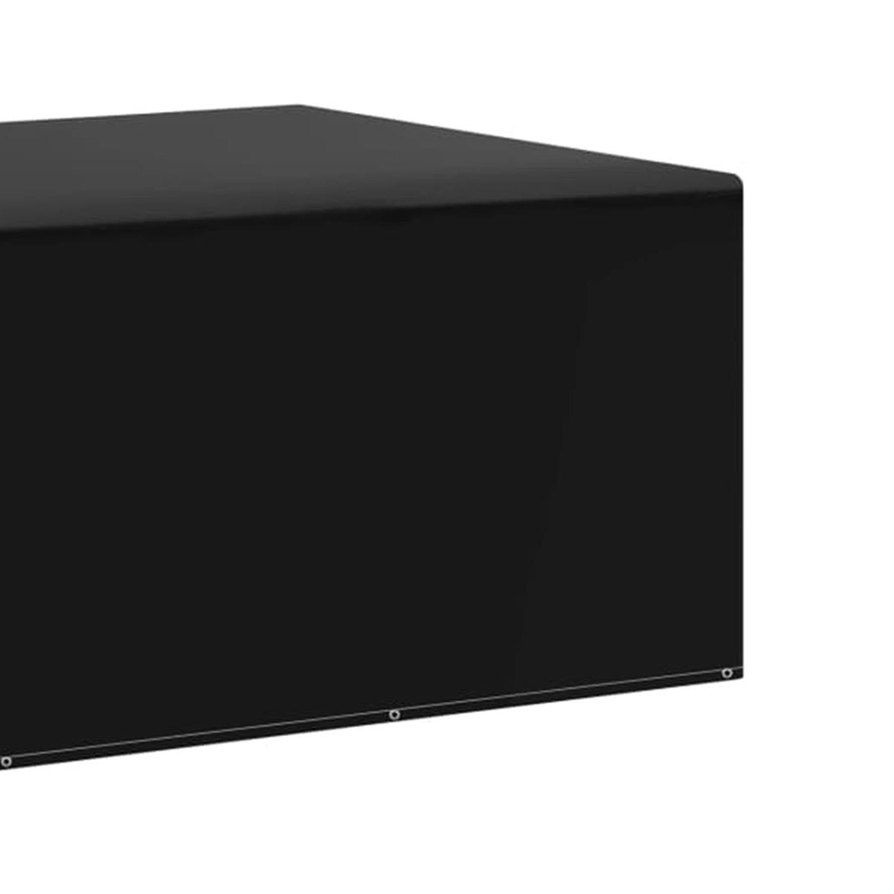 Outdoor Garden Furniture Cover 420D Oxford Fabric Water Repellent Windproof UV Resistant Black 315x160x74cm - Image 8