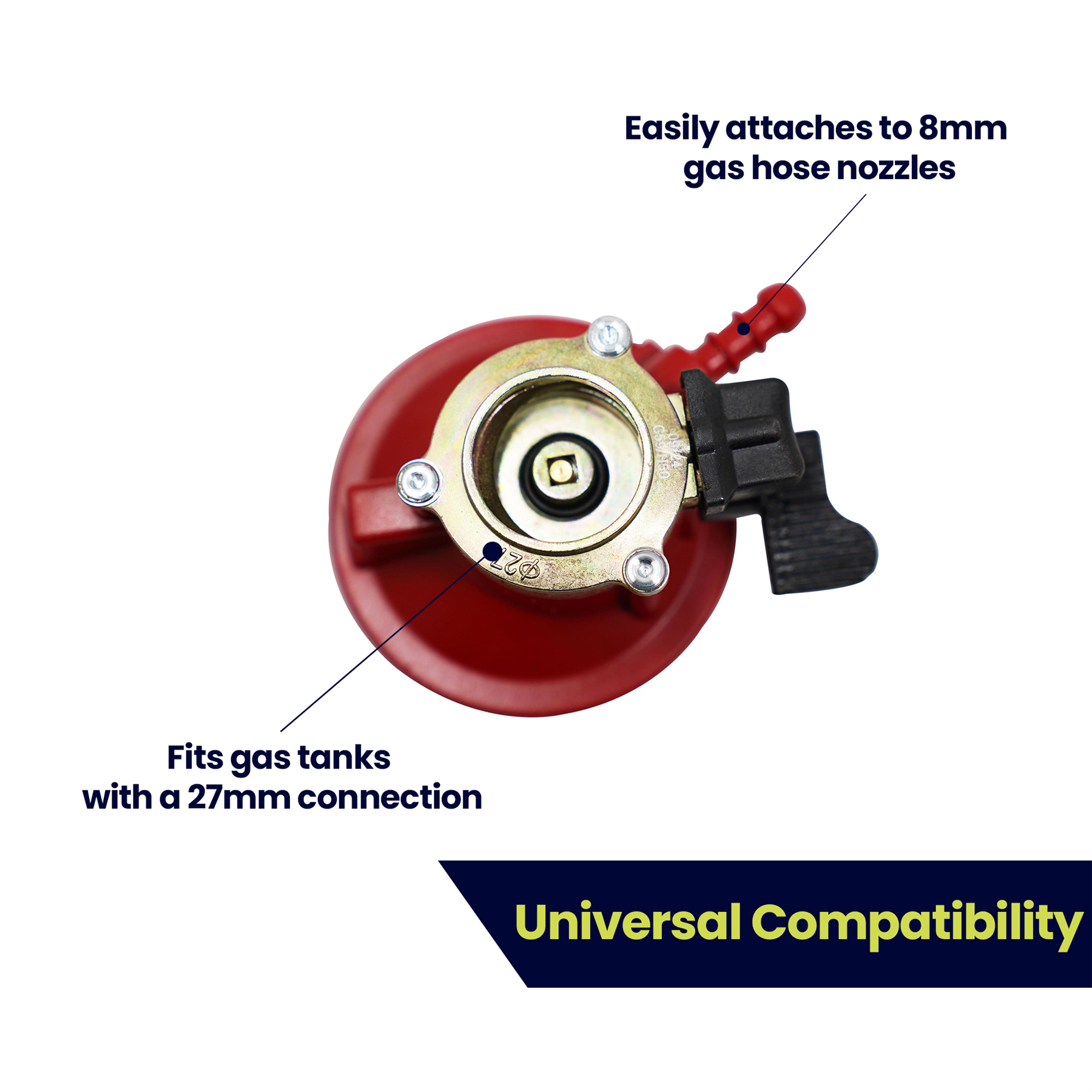 Propane Gas Clip On Regulator 27mm Flowgas Calor BP 5,10,15 KG Patio Gas 37mbar - Image 6
