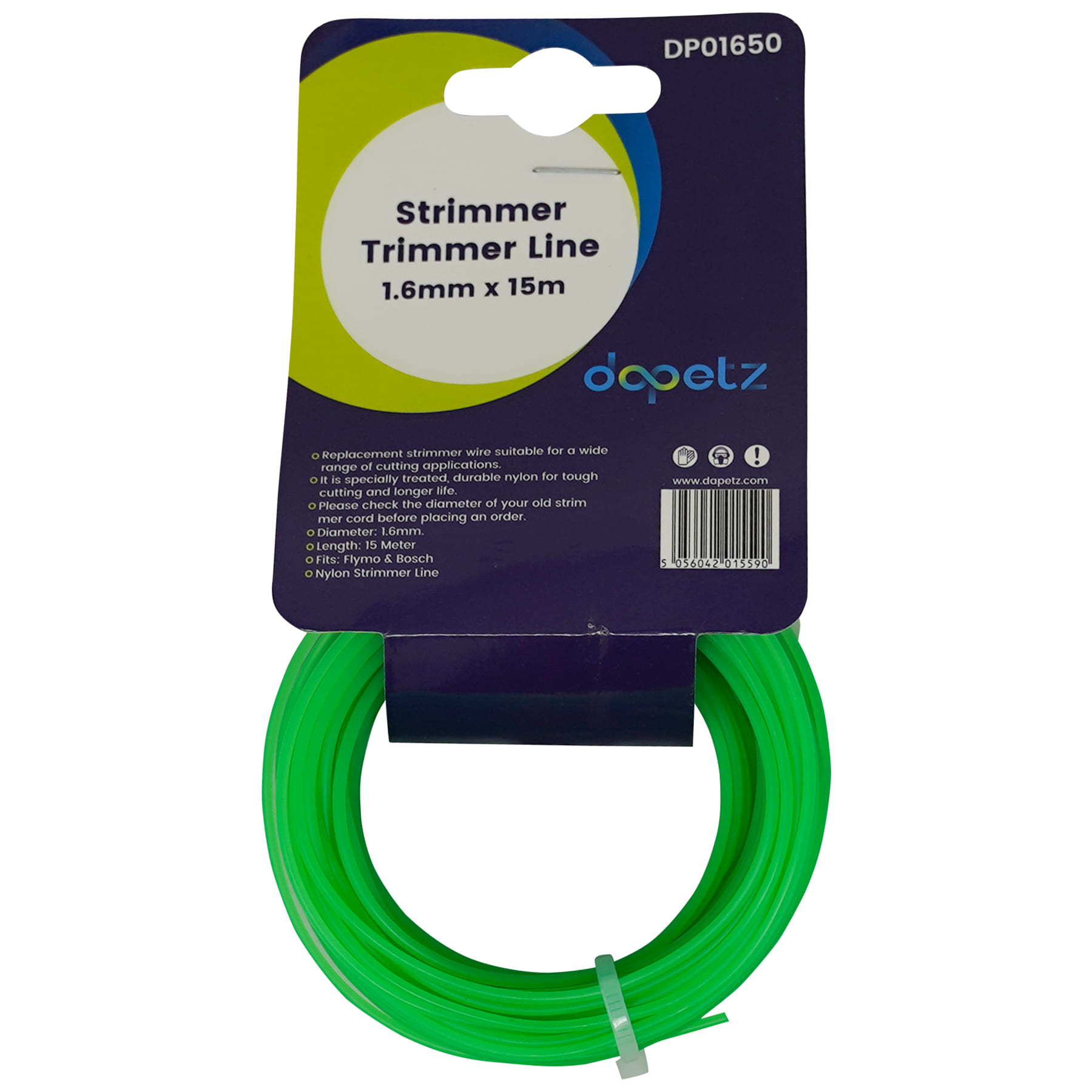 Nylon Strimmer Line Cord 1.65mm x 15M Metre Fits Flymo And Bosch - Image 7