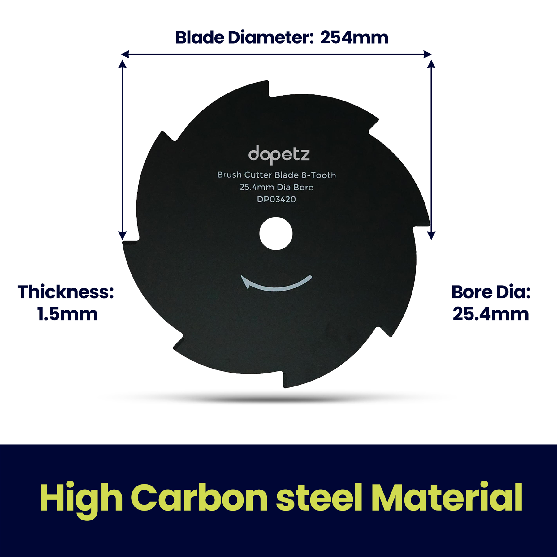 Brush Cutter Blade 8-Tooth 25.4mm Bore Fits Most Petrol Brush Cutters - Image 5