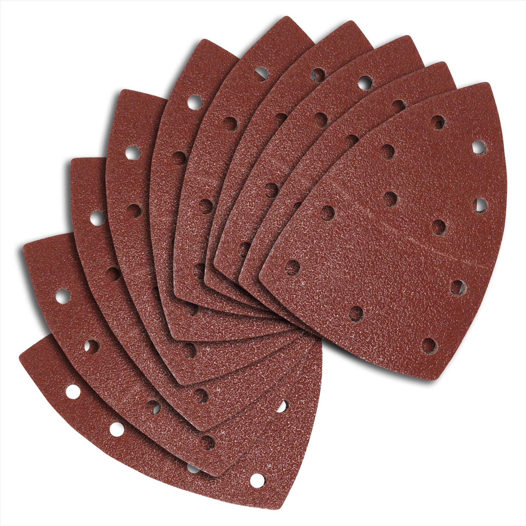 Mouse Sanding Pads 10pcs 102x62mm 93mm 60 Grit Triangle Sandpaper Hook Loop 11 Hole Bosch - Image 7