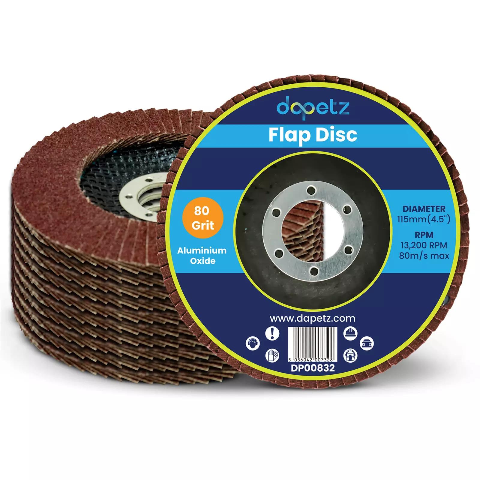 10x Flap Discs 115mm Sanding 80 Grit Grinding Wheels Disc 4.5" Aluminium Oxide - Image 9