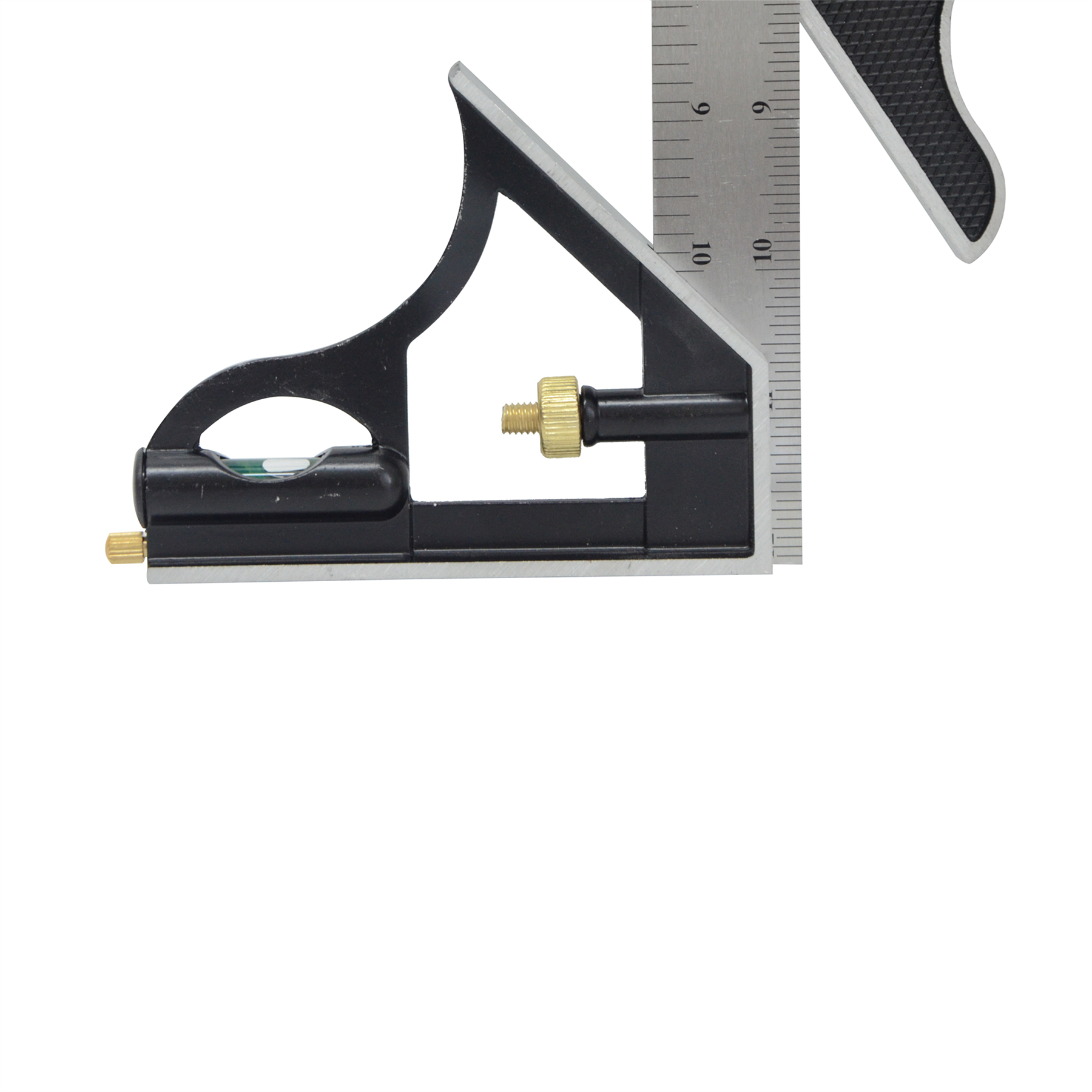 12in 300mm Combination Square Stainless Steel Adjustable Angle Ruler 180° with Bubble Level Tool - Image 8