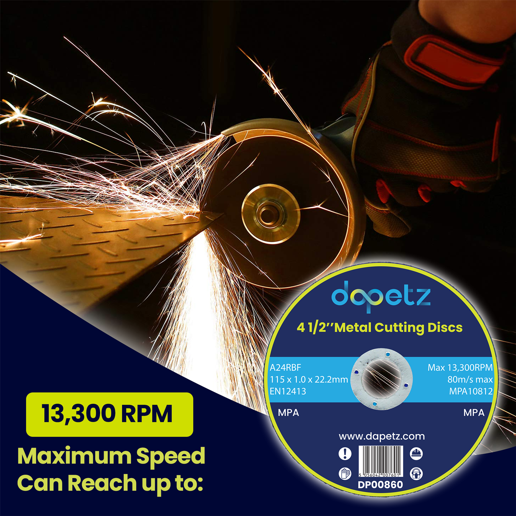 4.5" Ultra Thin Metal Cutting / Slitting Discs 115mm For Angle Grinder 50PCS - Image 4