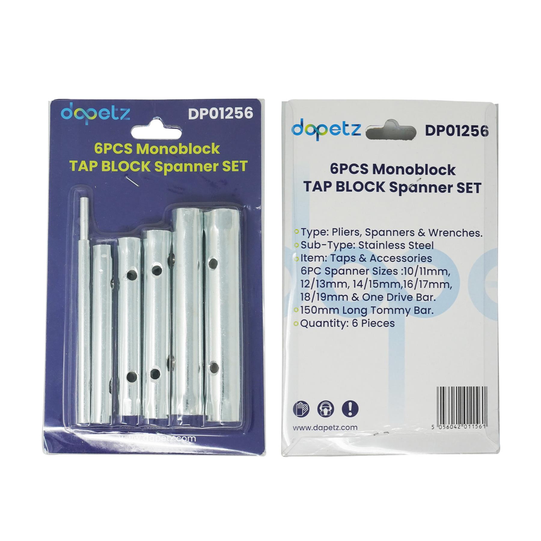 6 pc TAP BOX SPANNER SET MONOBLOC PLUMBER 10 11 12 13 14 15 16 17 18 19 MM - Image 8
