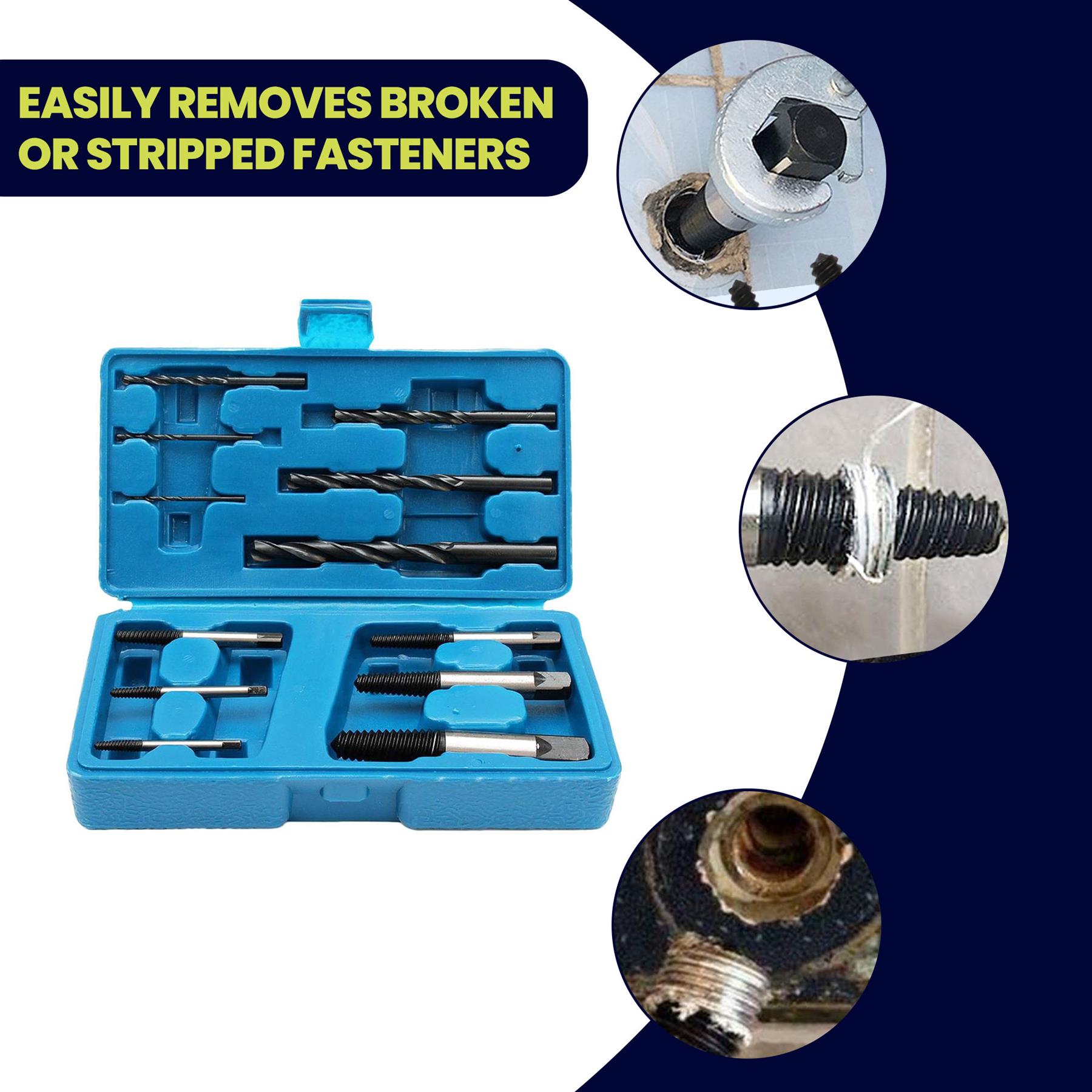 12Pcs Damaged Broken Screw Extractor Stud Puller Bolt Remover Easy Out Set - Image 8