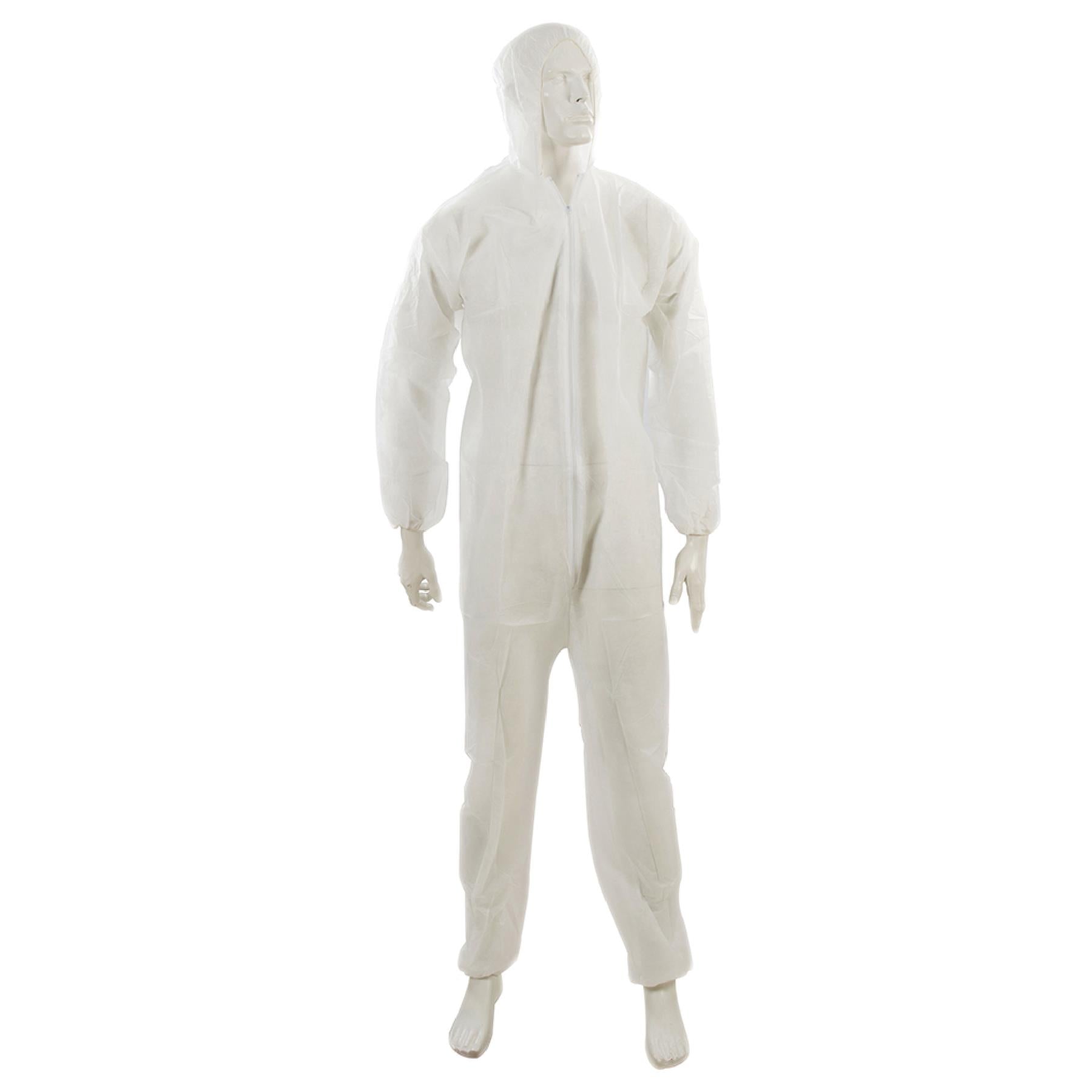 Disposable Paper Suit Protective Overall Coveralls Large 175cm 69" New