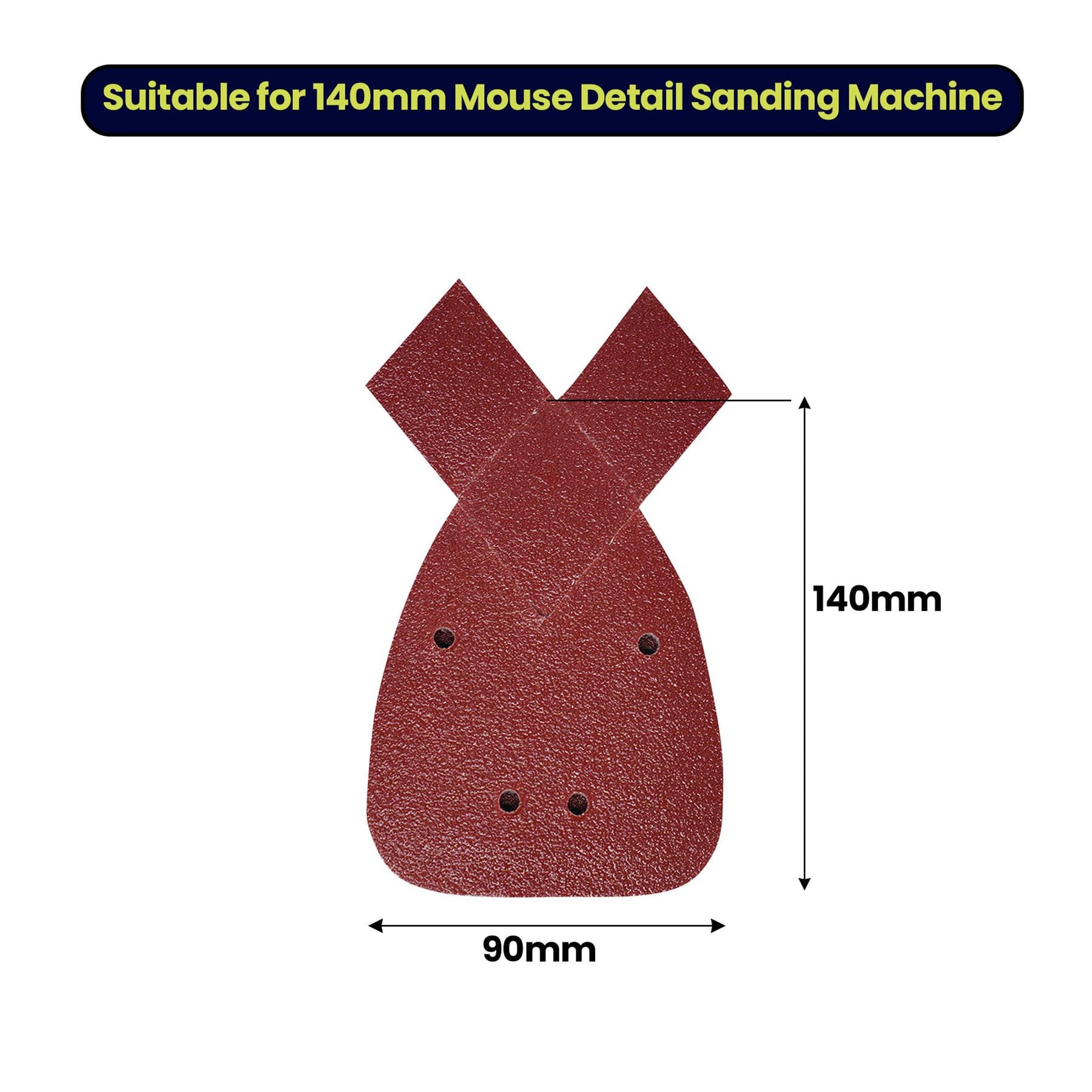 80 Grits Mouse Sanding Sheets Hook & Loop Sander Pads 4-Holes Sand Paper 10PCS - Image 6