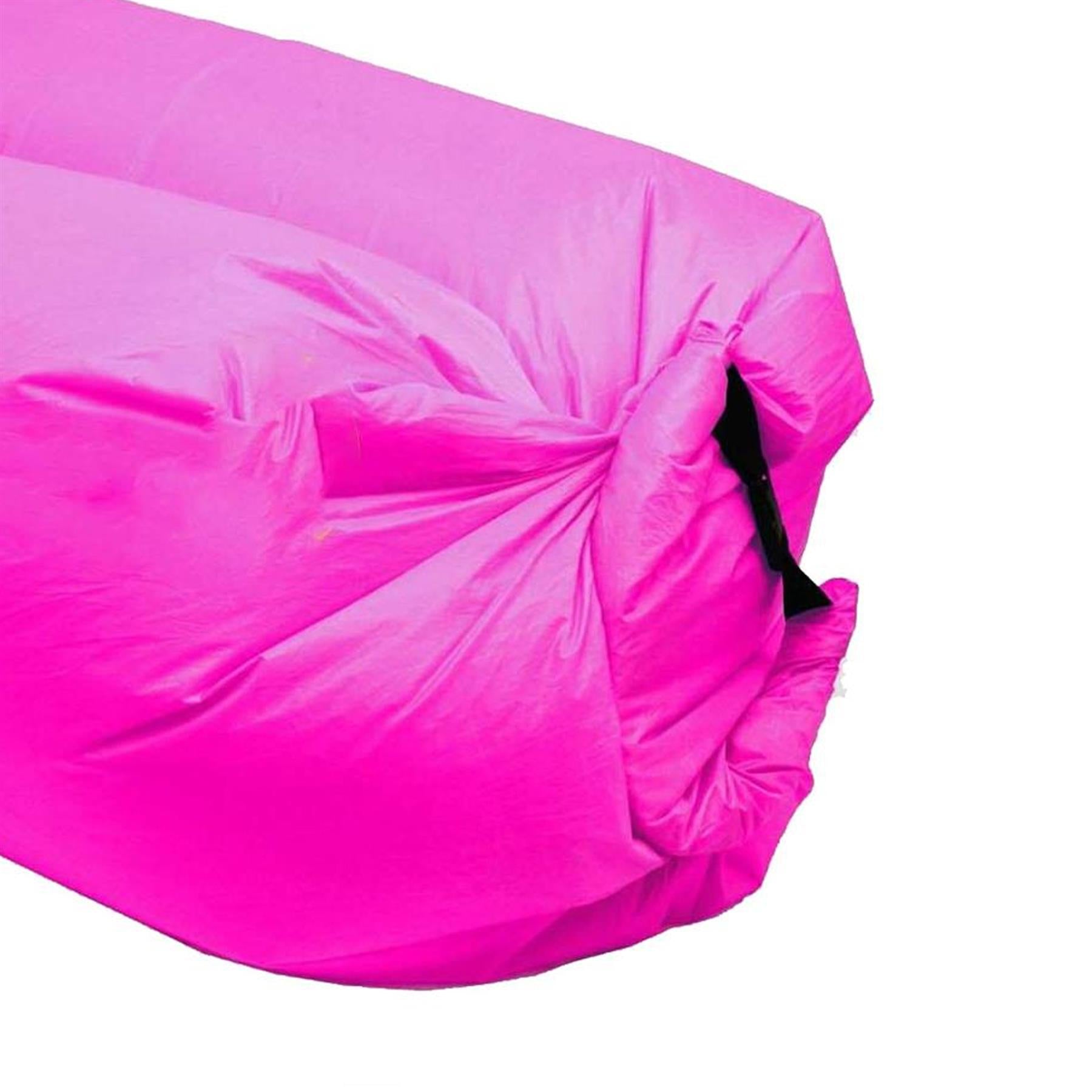 Pink Inflatable Sofa Air Bag Lounger Chair Comfort Outdoor Camping Beach Relax - Image 8