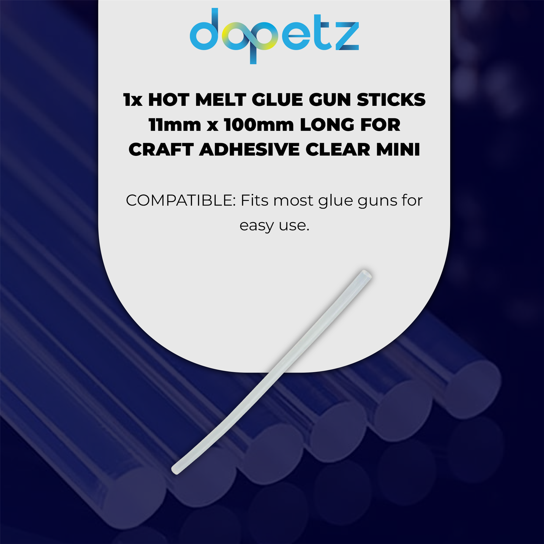 1x HOT MELT GLUE GUN STICKS 11mm x 100mm LONG FOR CRAFT ADHESIVE CLEAR MINI - Image 10