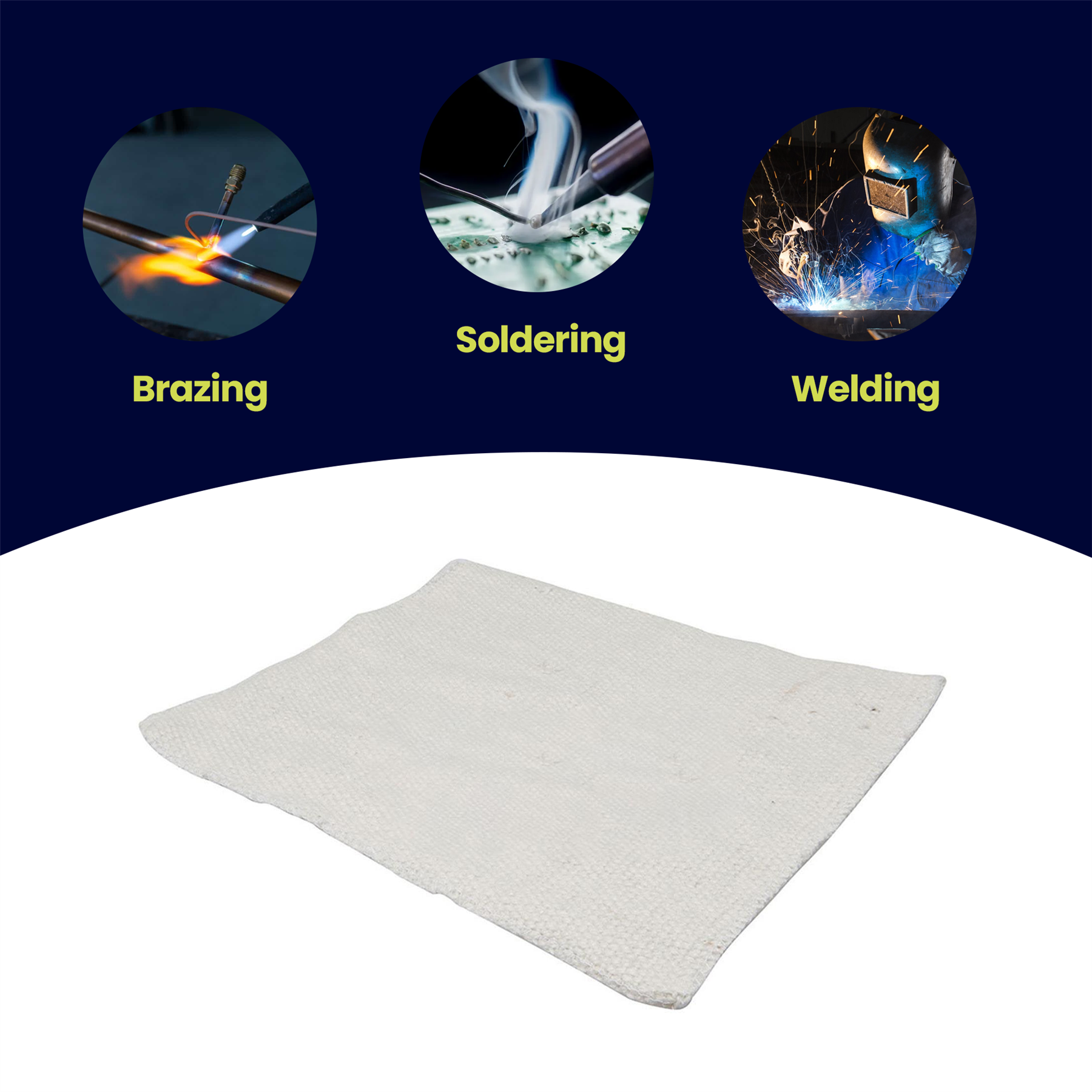 Plumbers Soldering Mat, Heat Resistant & Flame Retardant Brazing Pad 300mm x 250mm - Image 3