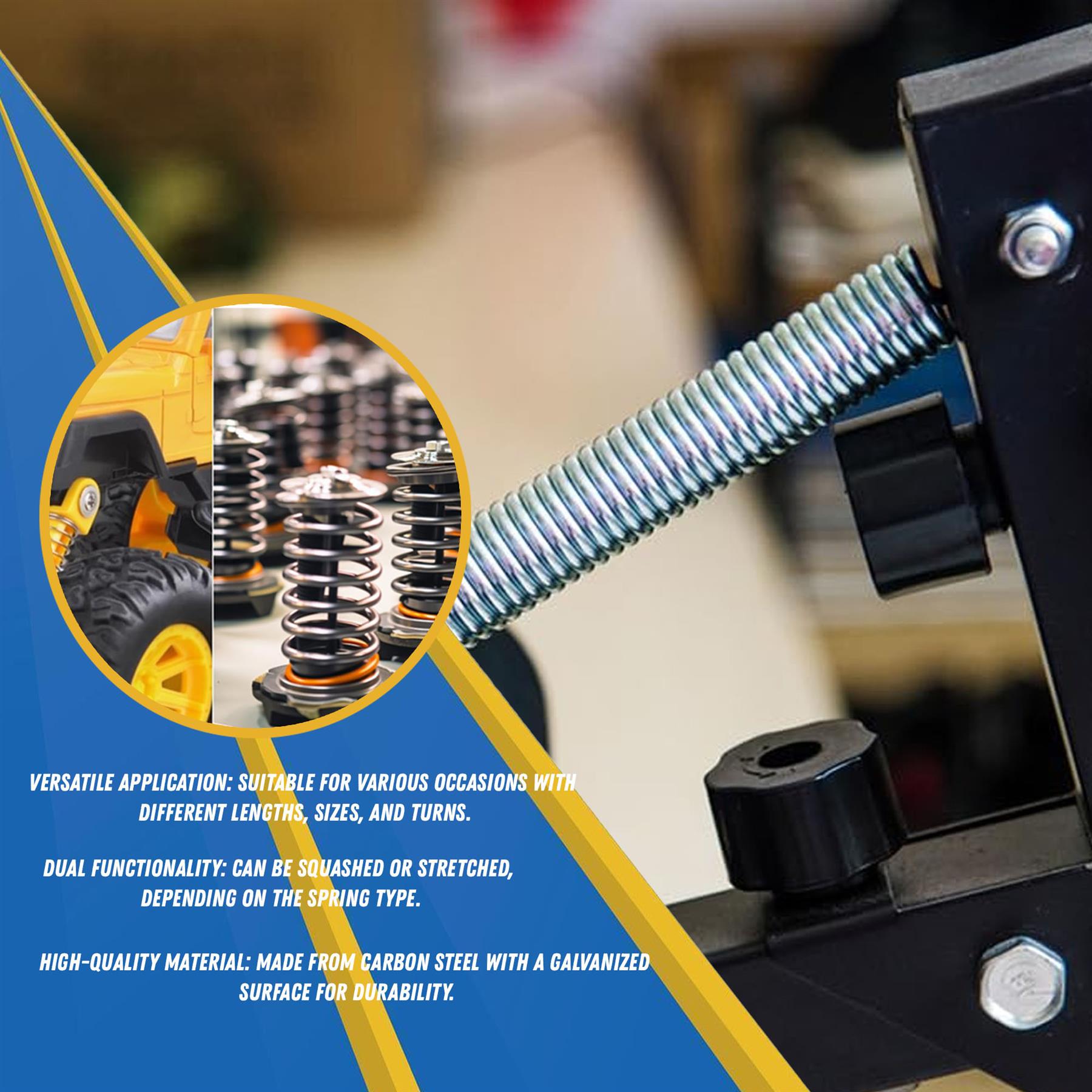 Spring Assortment Pack 200Pc BZP Spring Steel For Corrosion Resistance 885554 - Image 7