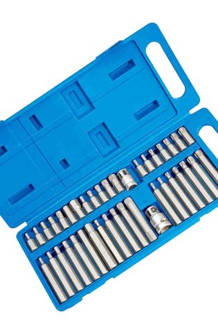 Torx Star Spline Hex Socket Bit Set 3/8 and 1/2 Drive long & short reach Bits