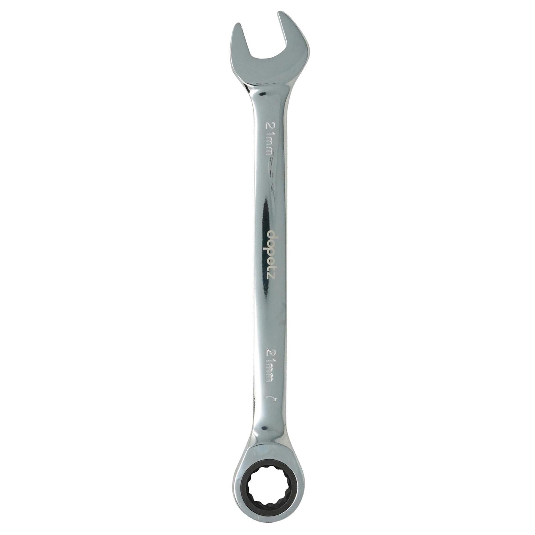 Fixed Head Ratchet Spanner 21mm Chrome Vanadium Steel Combination Wrench Open End Metric Spanner - Image 8