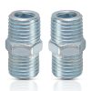 2 Equal Union Connector 1/4" Double Male Adaptor Airline Compressor Hose Fitting
