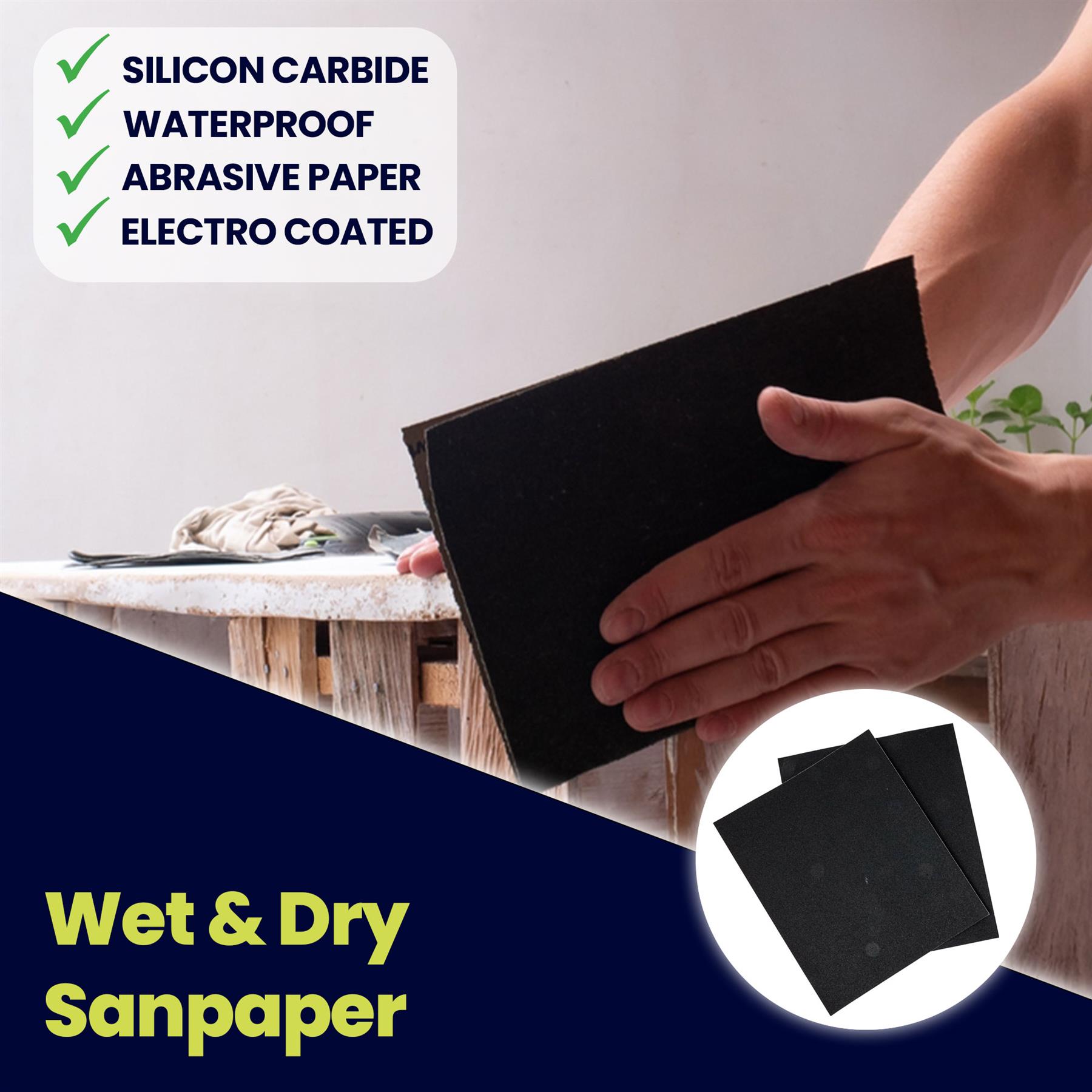 Wet And Dry Sandpaper 240 Grit Sand Paper 230x280mm Sanding Finishing A4 2Pcs - Image 4