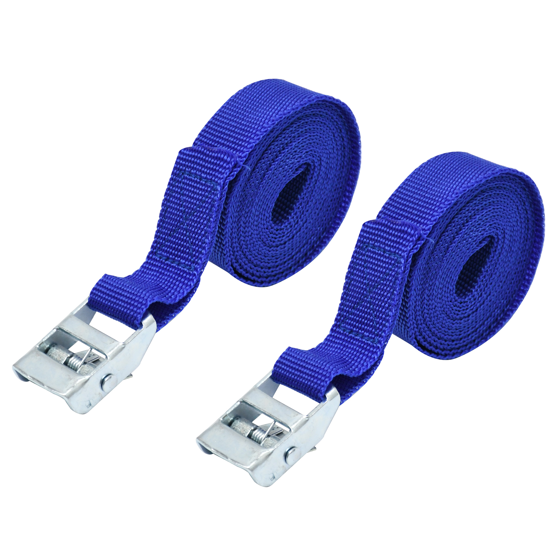 SET OF 2 LASHING STRAPS CARGO LUGGAGE TIE DOWN CAM BUCKLE ROOF RACK 2.5M X 25MM - Image 8