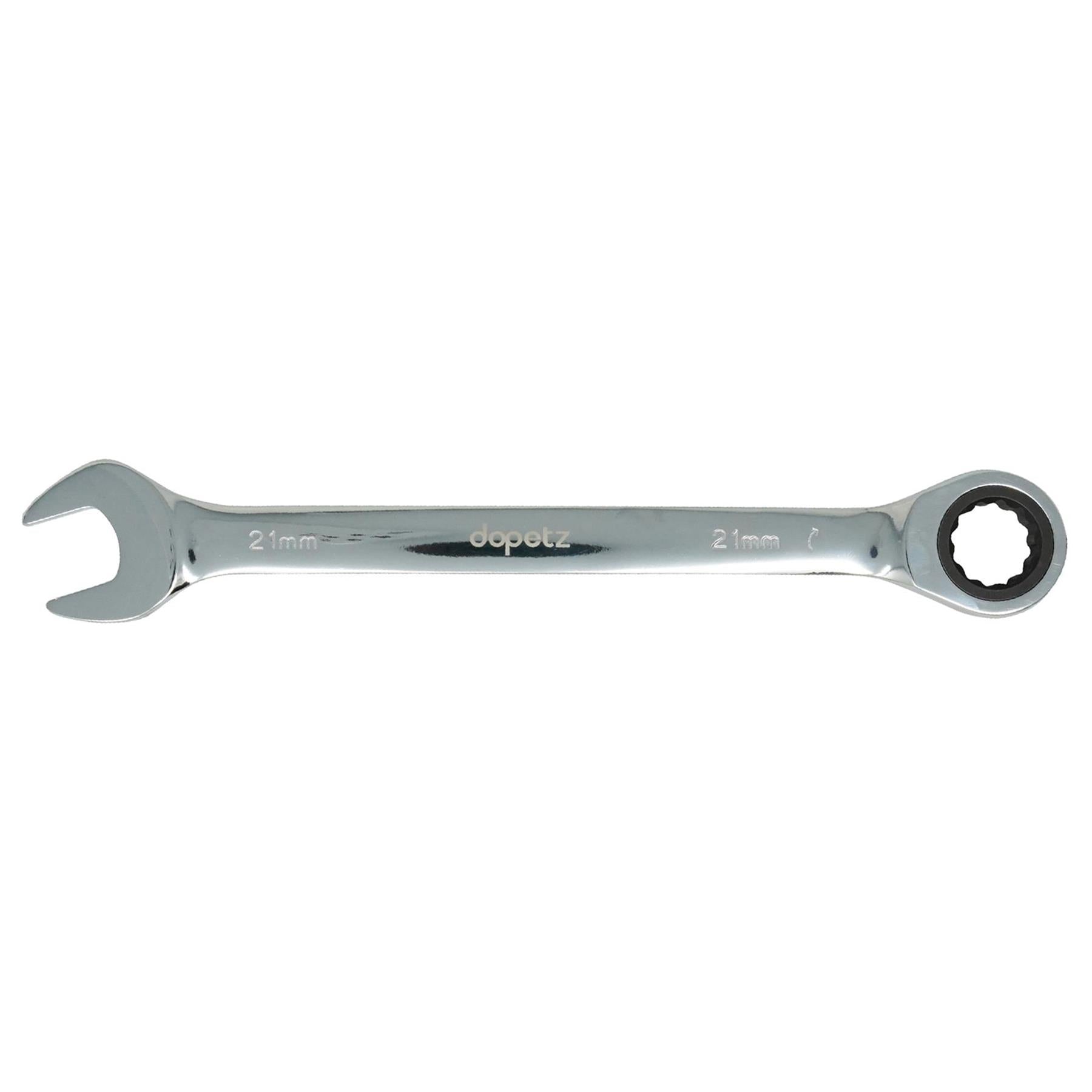 Fixed Head Ratchet Spanner 21mm Chrome Vanadium Steel Combination Wrench Open End Metric Spanner - Image 9