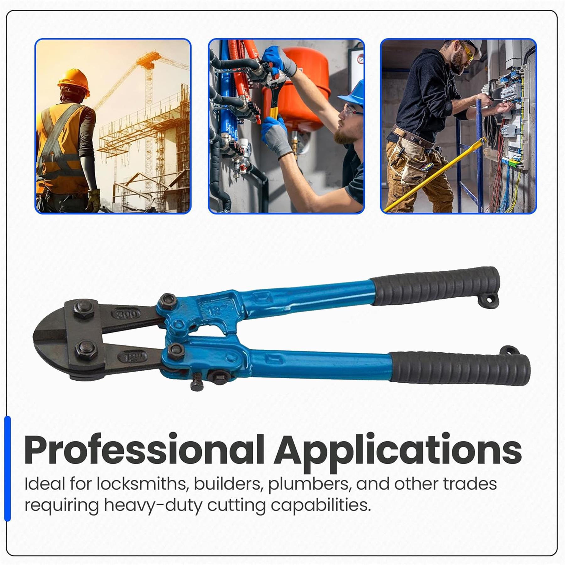 36" (900mm) Bolt Cutters Hardened Carbon Steel – Heavy Duty Wire & Bolt Cutting Easy Grip Tool - Image 3