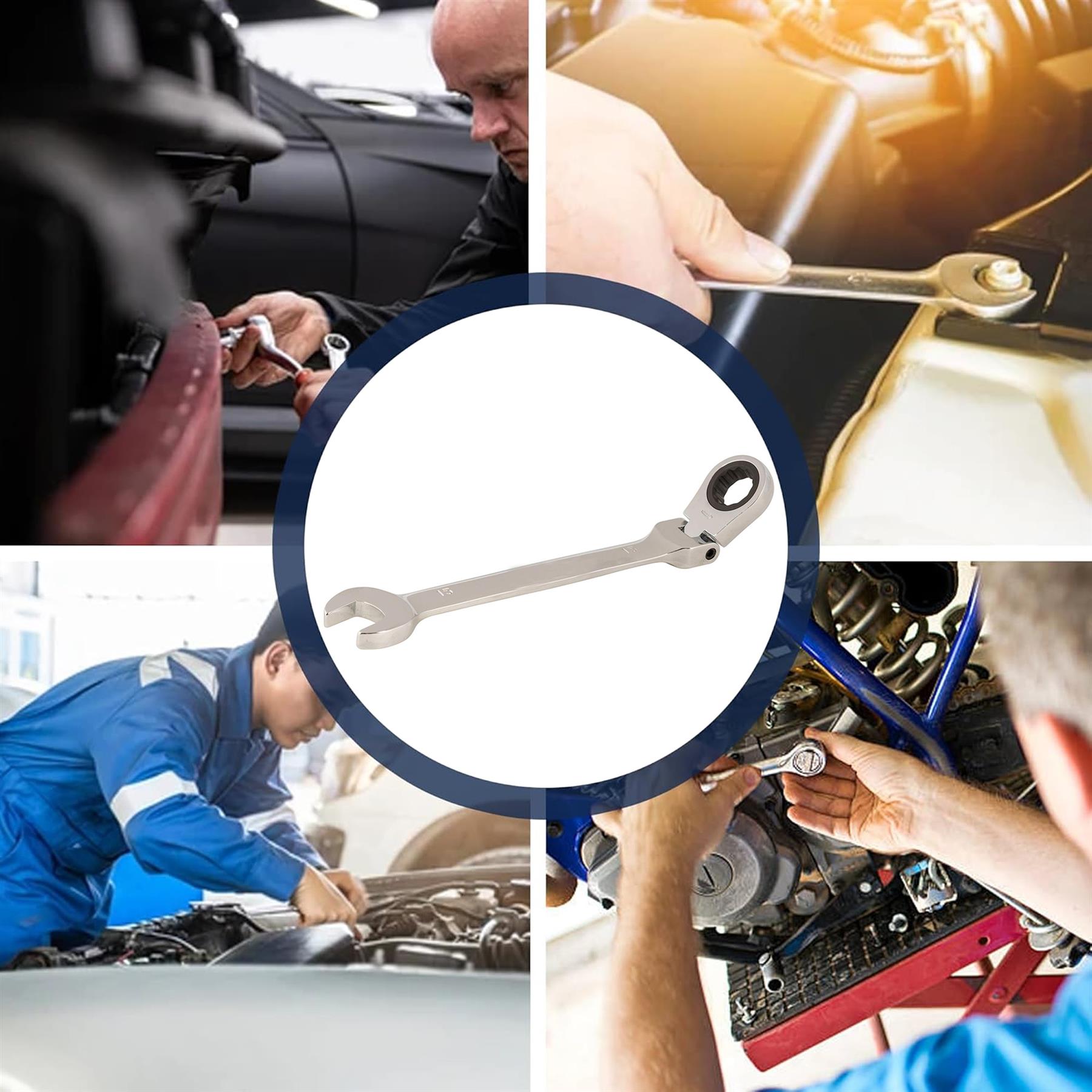 15mm Flexible Head Ratchet Metric Spanner Open End & Ring Guaranteed - Image 6