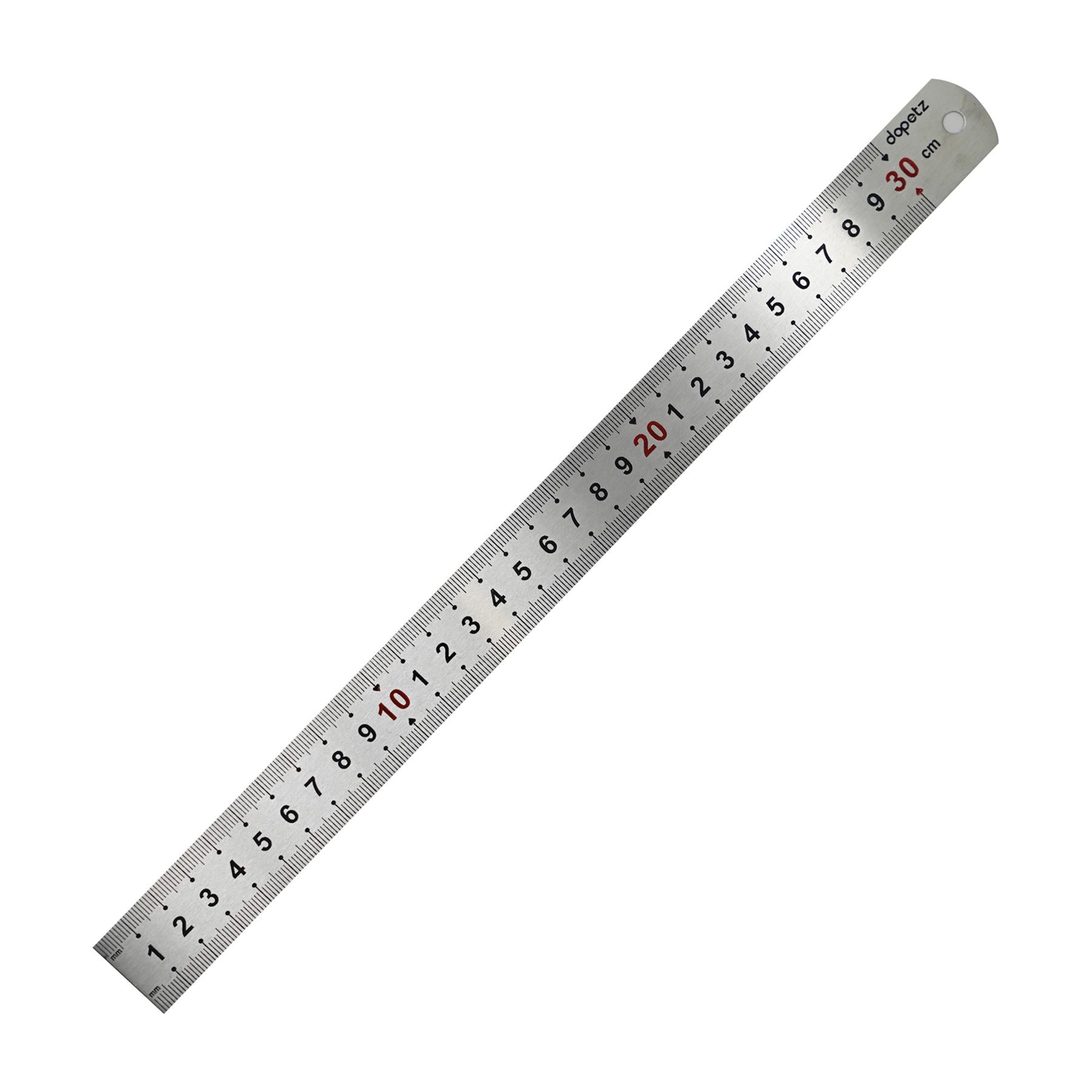 12" 30cm 300mm Stainless Steel Ruler Metal Ruler Conversion - Image 2