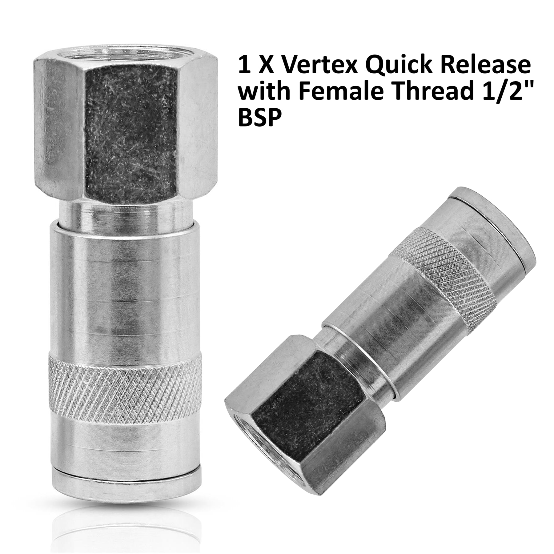 Vertex Air Line Fitting Quick Release Compressor Air Hose 1/2" Female Thread 1PC - Image 2